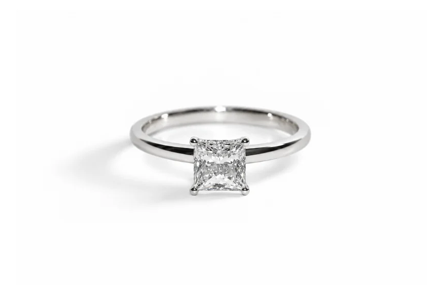 Anel Princess Solitário em Diamante Lab - 1ct Niliz Diamantes