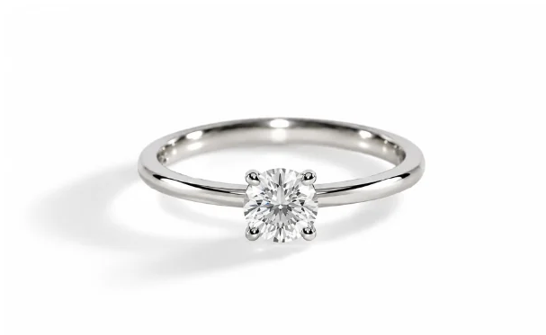 Anel Redondo Soliz em Diamante Lab - 0,70ct