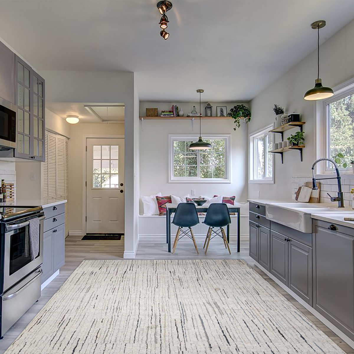 Artisan Marion Ivory Multi Transitional Knotted Rug