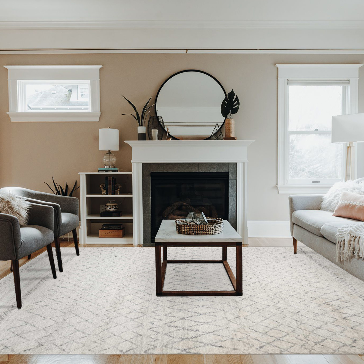 Artisan Marion Ivory Transitional Knotted Rug