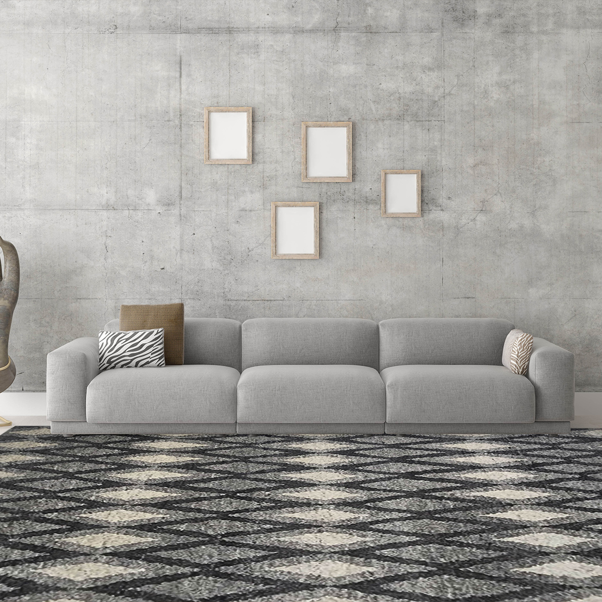Artisan Marion Silver Grey Transitional Knotted Rug