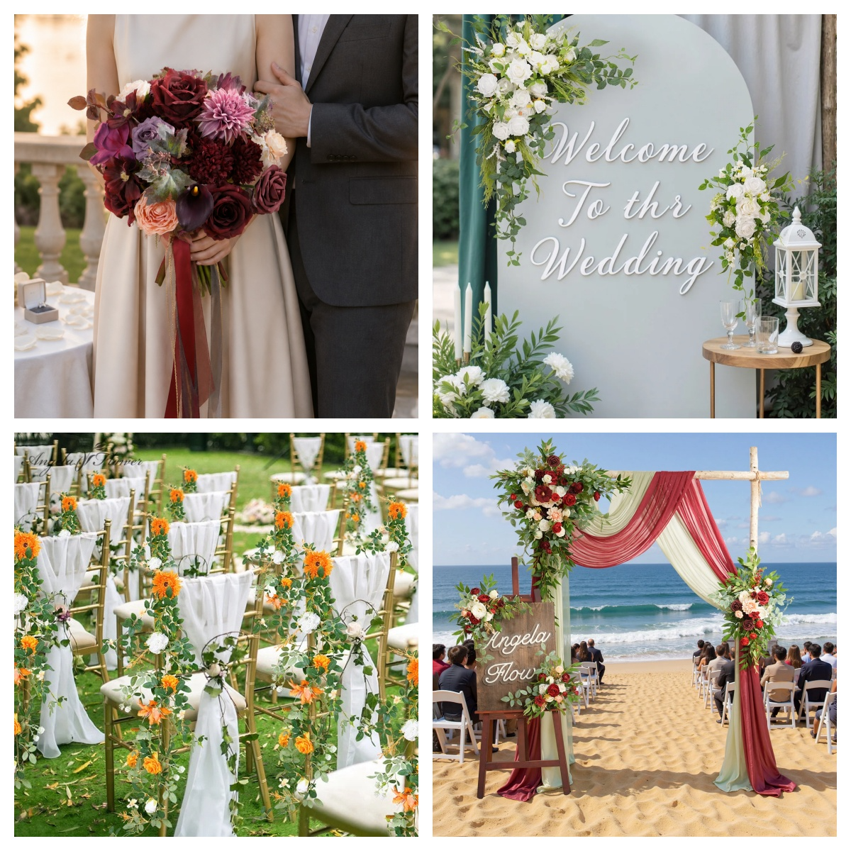 Greenery Welcome Sign Flower