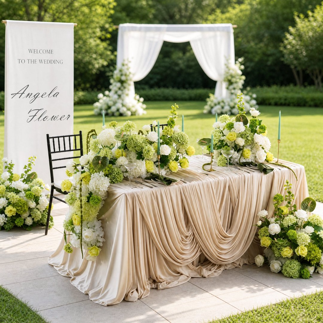 sweetheart table at wedding