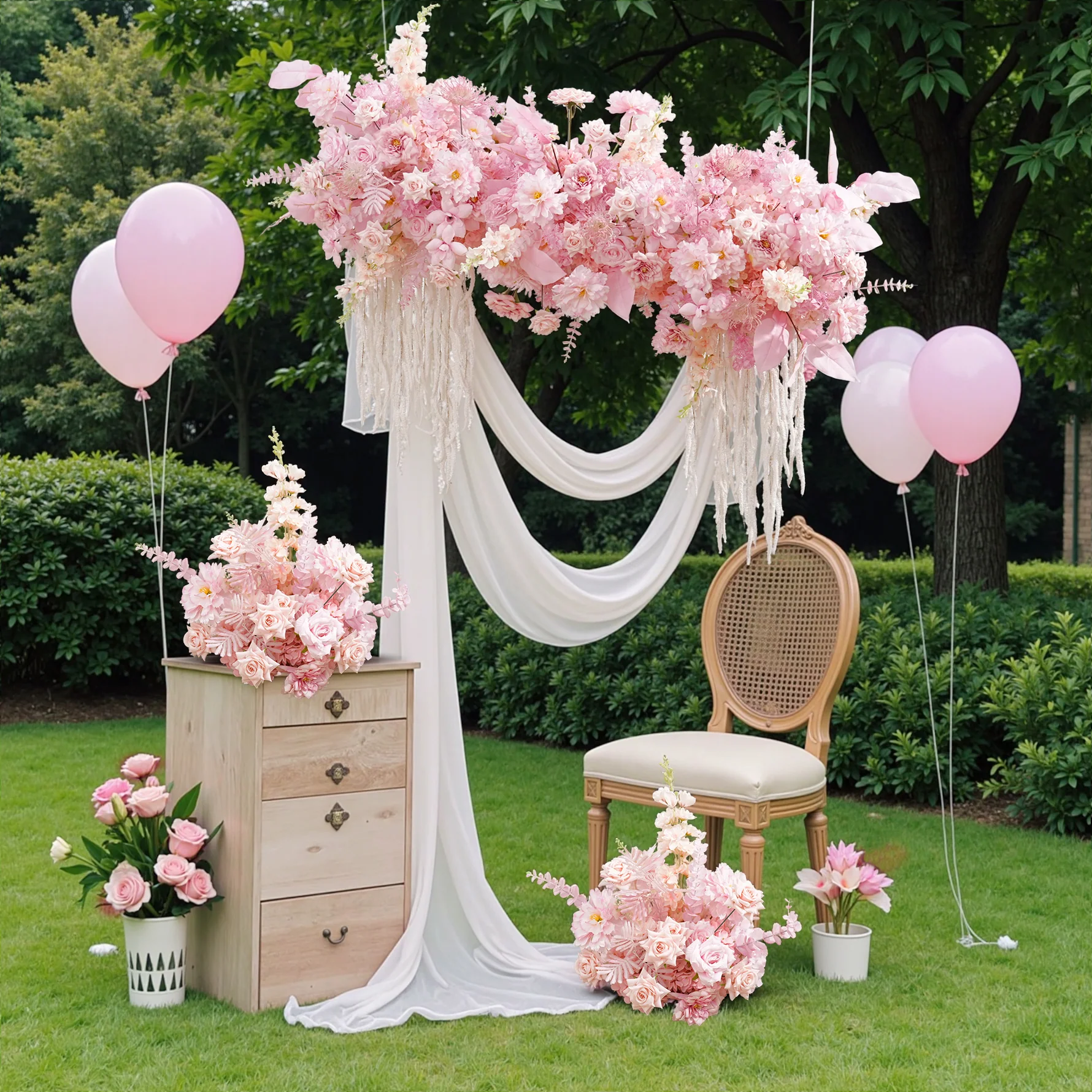 Blush pink wedding decor ideas