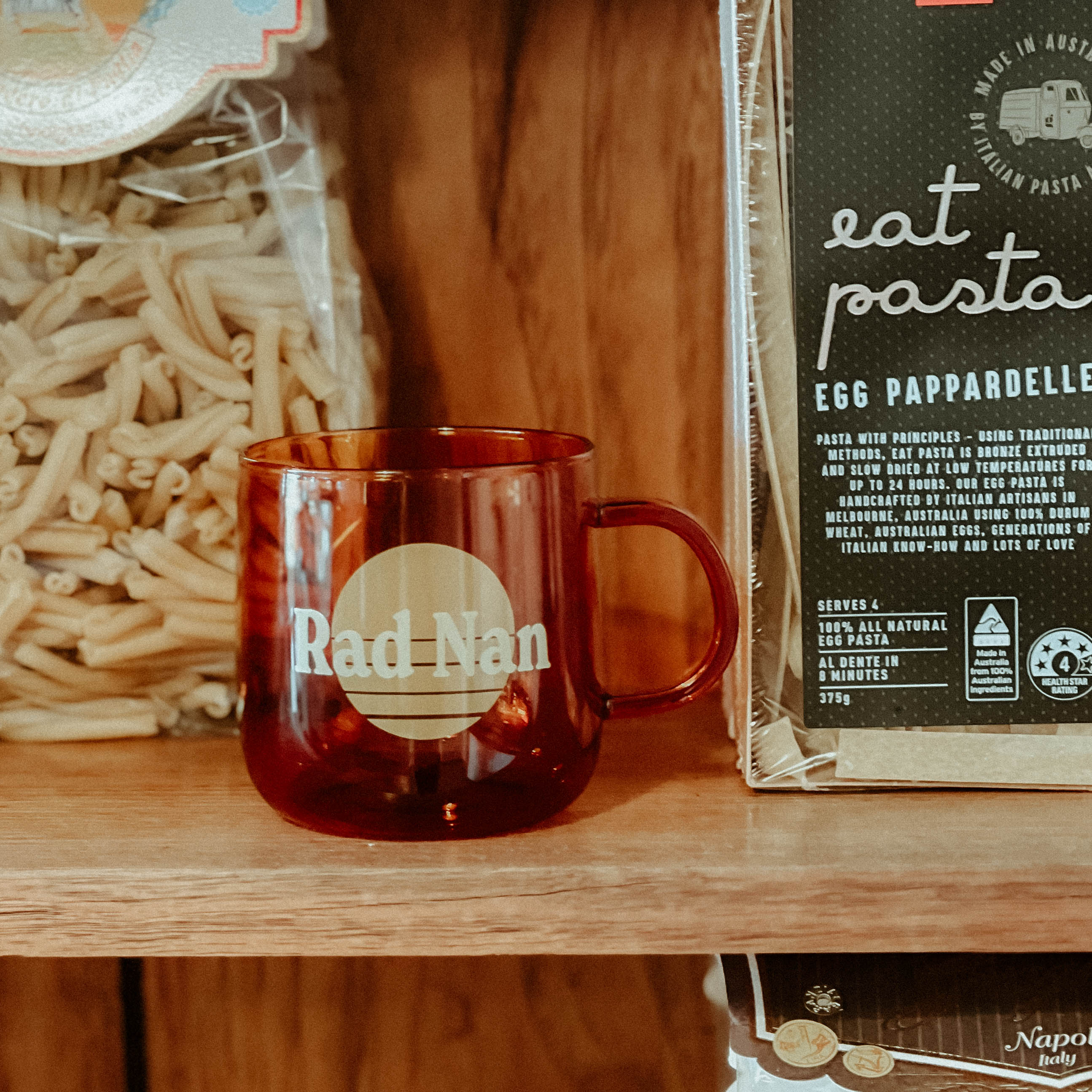 Rad Nan Glass Mug - Amber - AUD $29.00