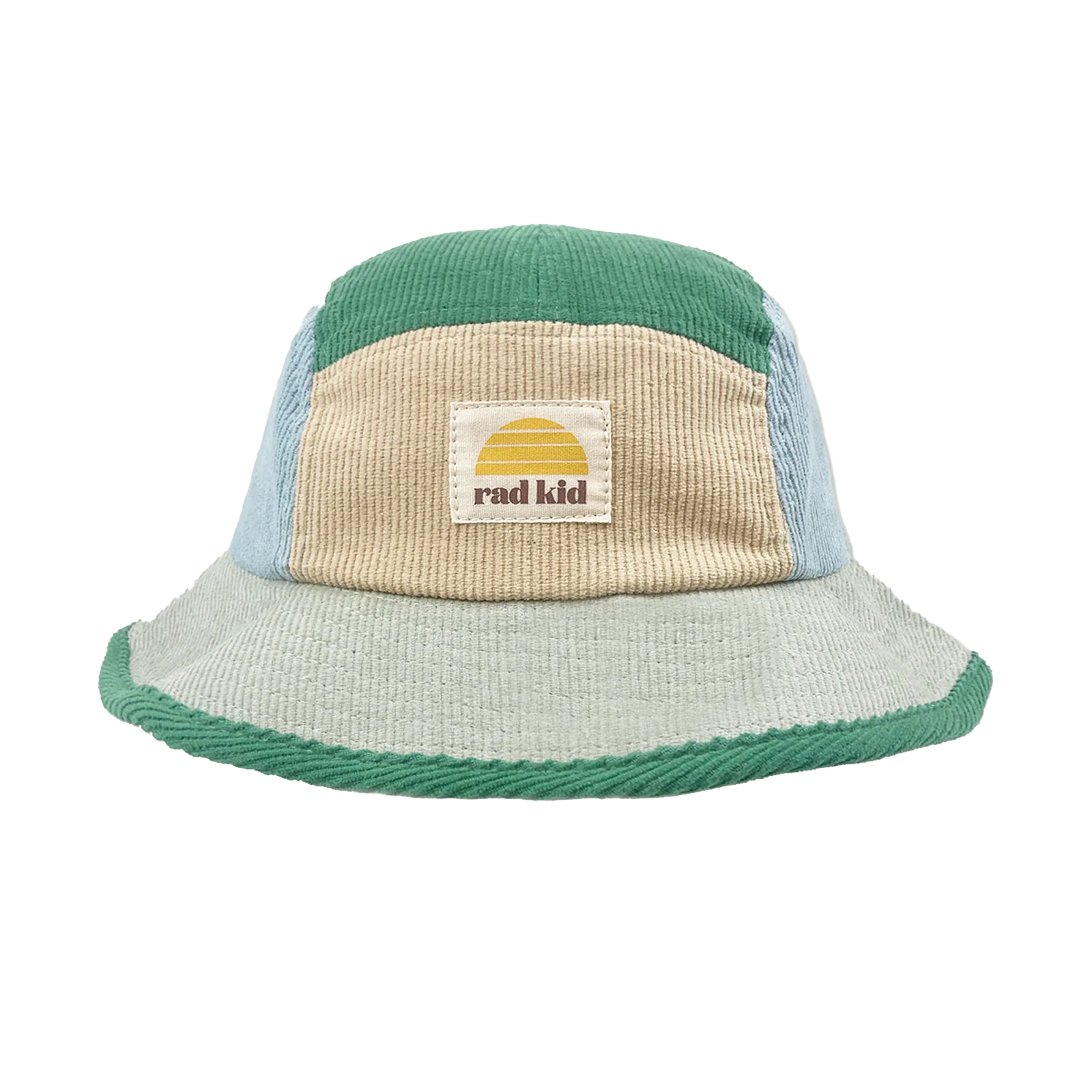 Rad Kid 5 Panel Spliced Bucket Hat - Lagoon - AUD $45.00