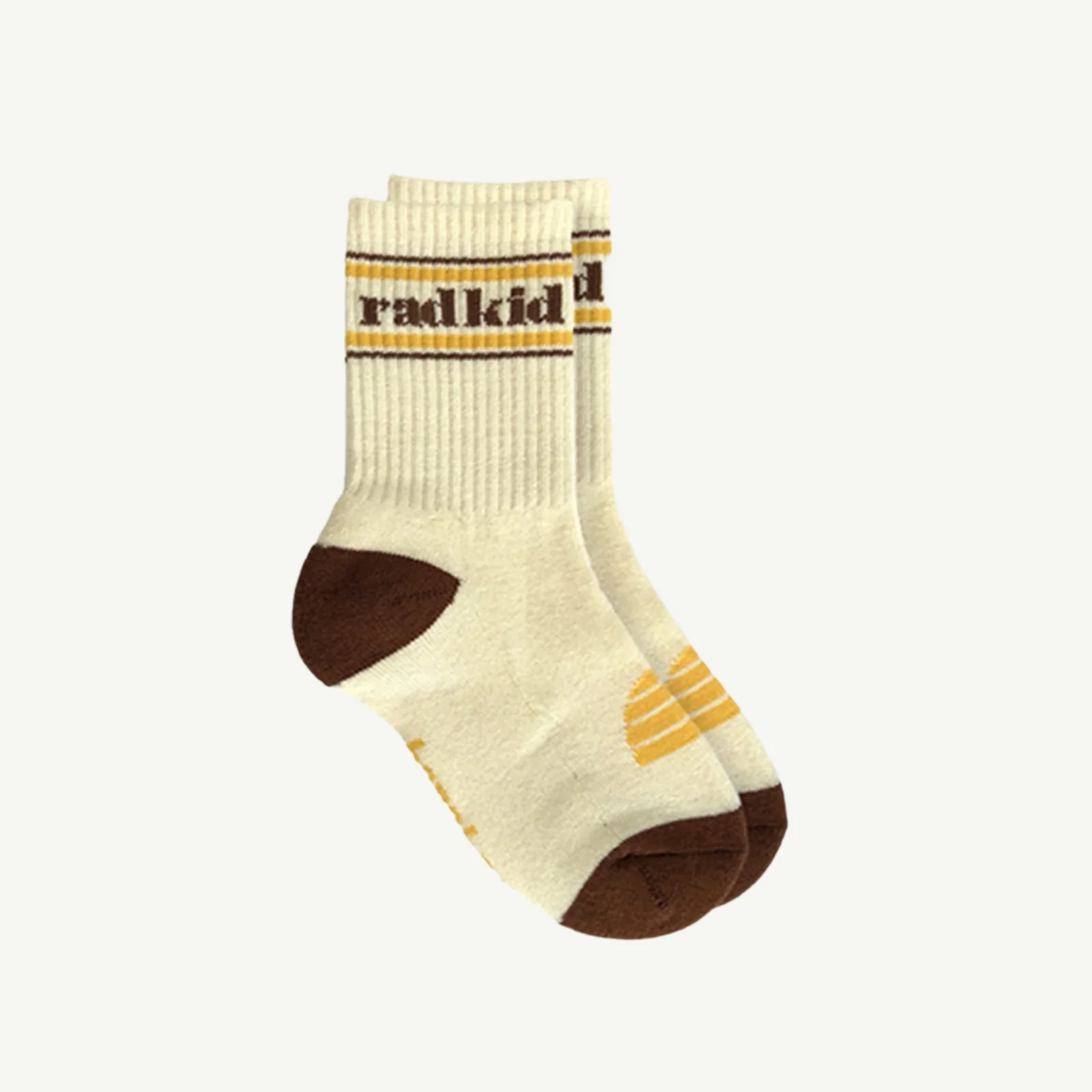 Rad Kid Organic Cotton Crew Socks - Natural - AUD $22.50
