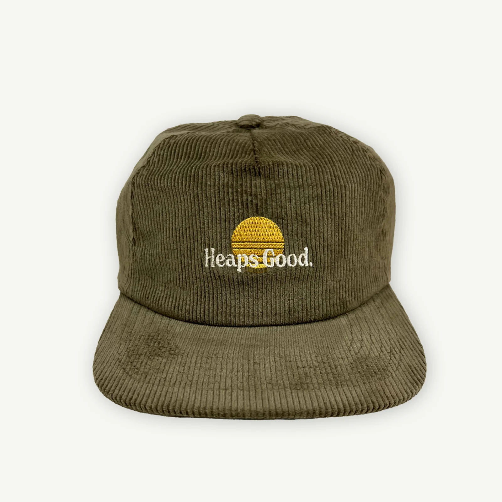 Heaps Good Cord Adult Cap - Khaki - AUD $55.00