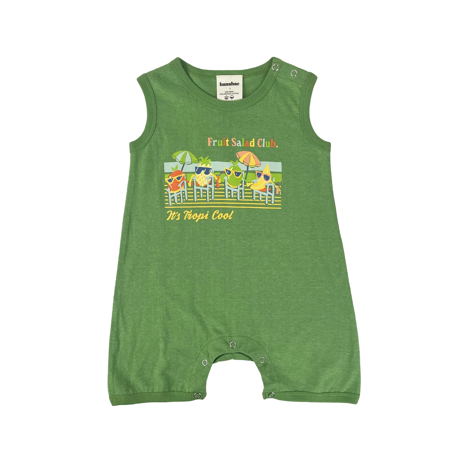 Fruit Salad Club Playsuit in Hemp