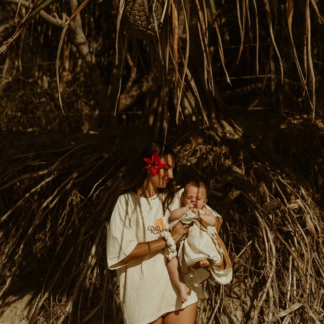 Rad Mama Hemp Oversized Tee - Butter Cream