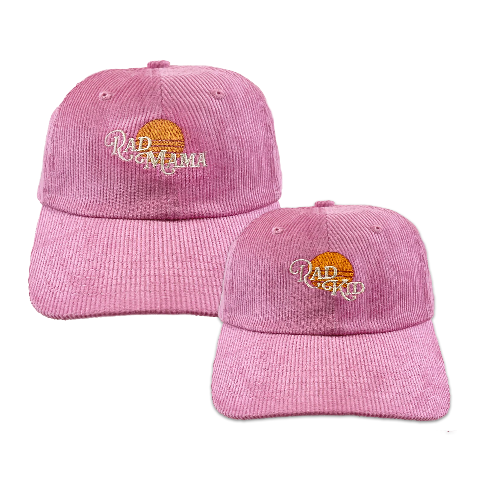 Rad Mama and Rad Kid Cord Cap Bundle - Pink - AUD $95.00