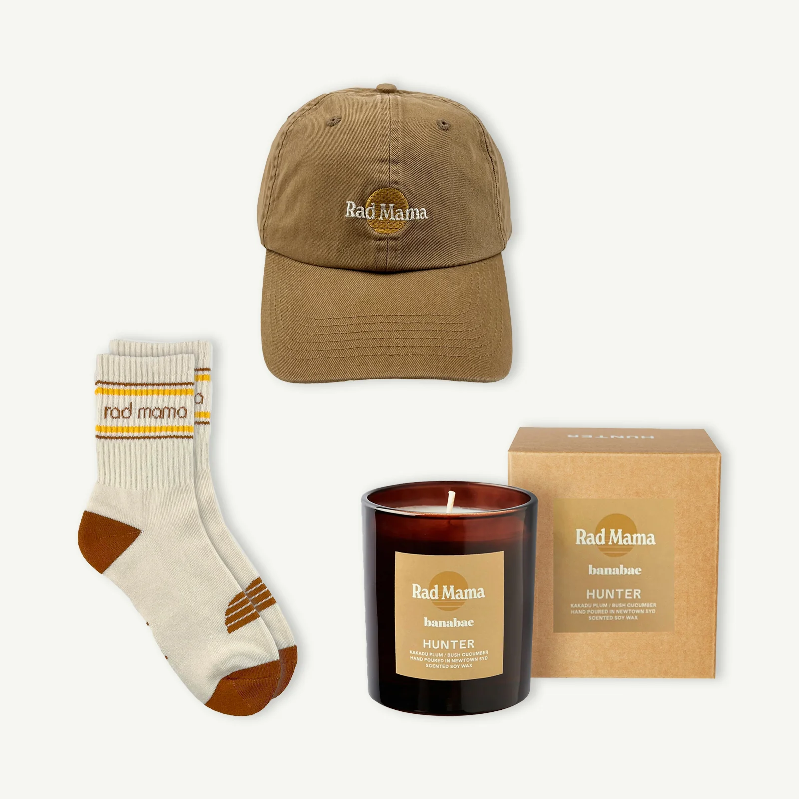 Rad Mama Sock, Cap and Candle Bundle - AUD $125.00