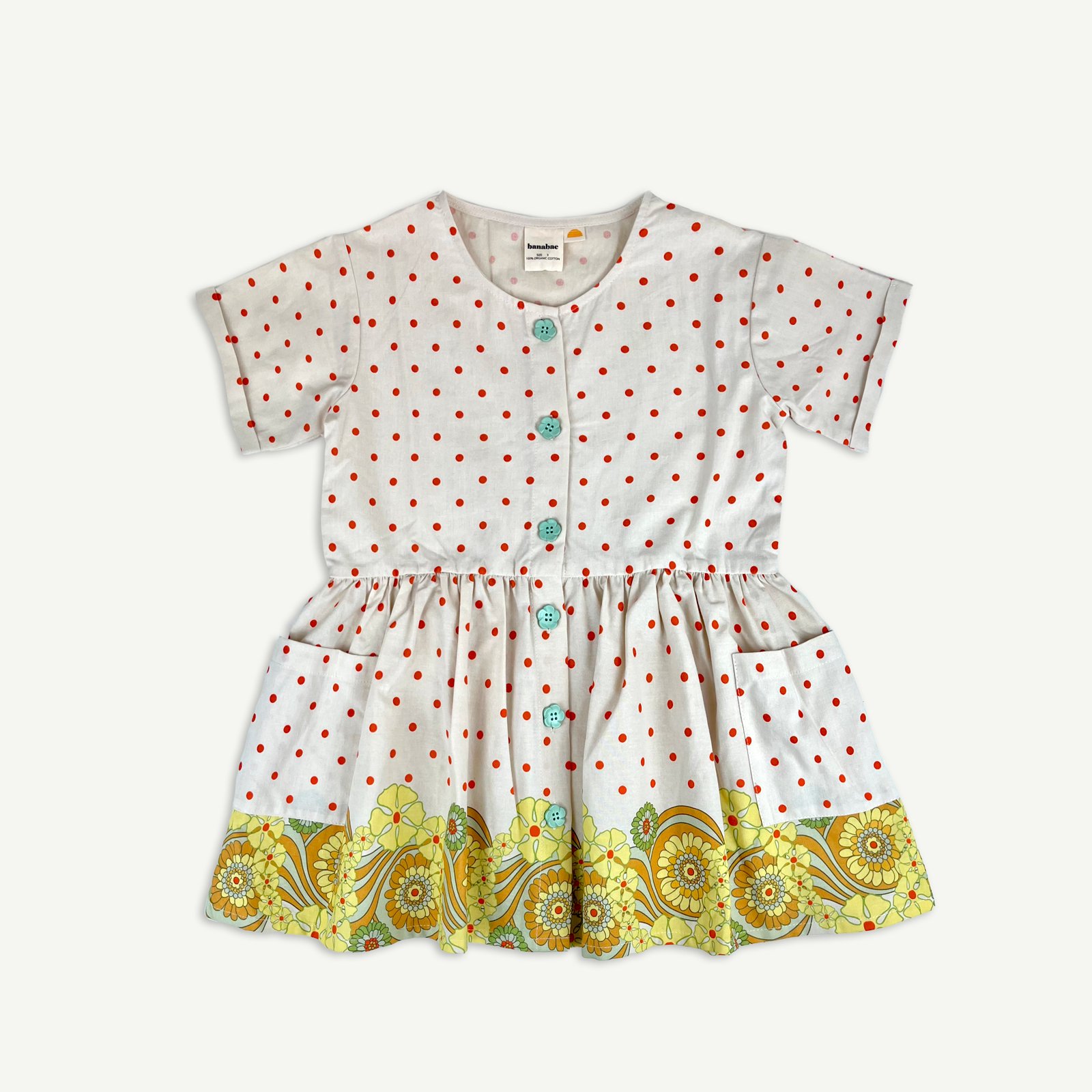 Polka Dot Swirl Smock Dress