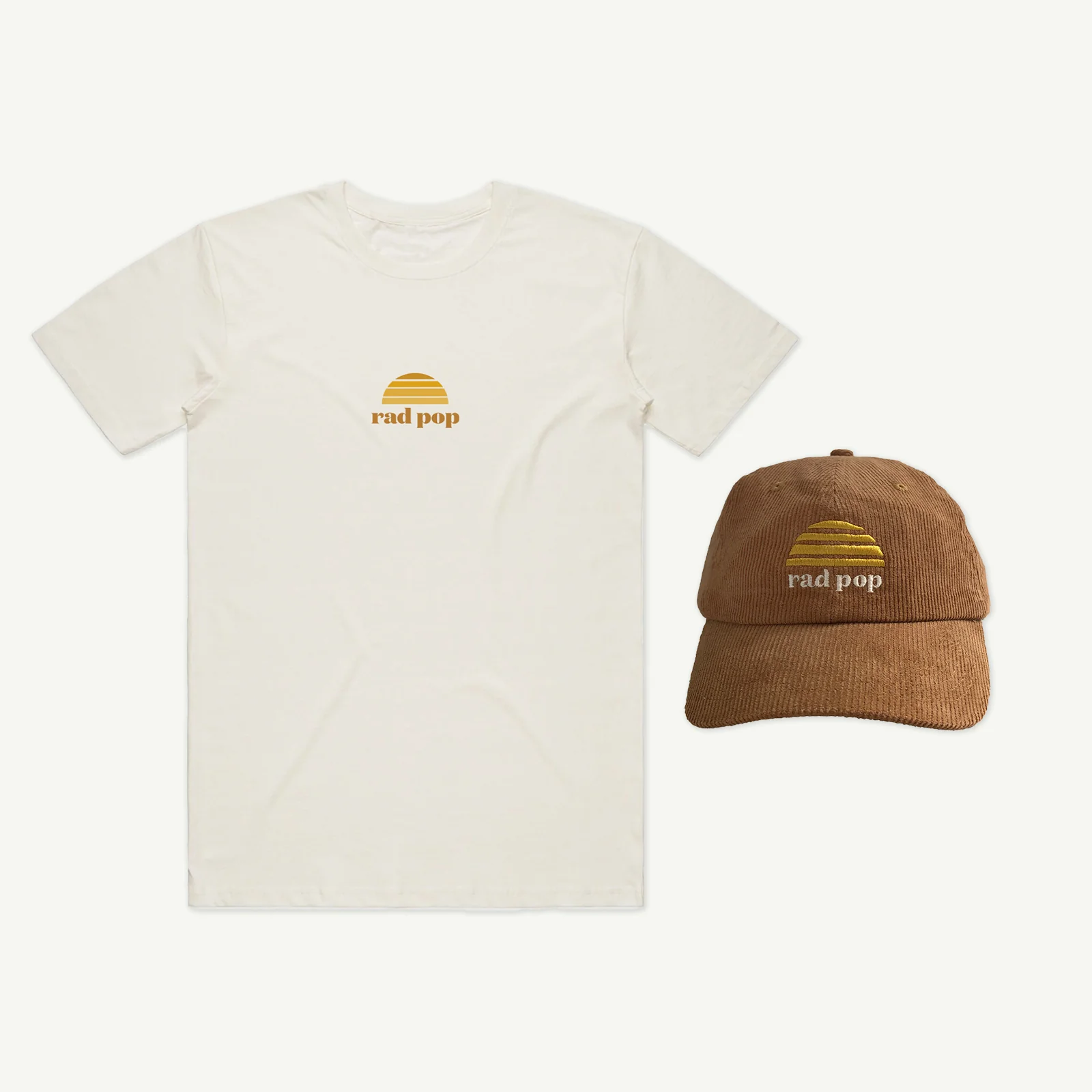 Classic Rad Pop Tee and Cap Bundle - Tan - AUD $115.00
