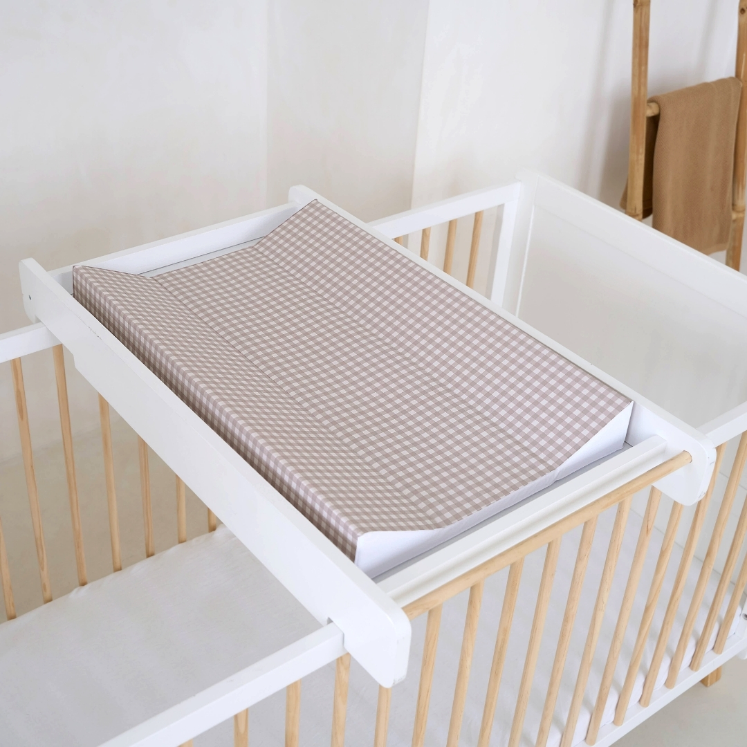 Clair de Lune Gingham Anti-Roll Wedge Baby Changing Mat