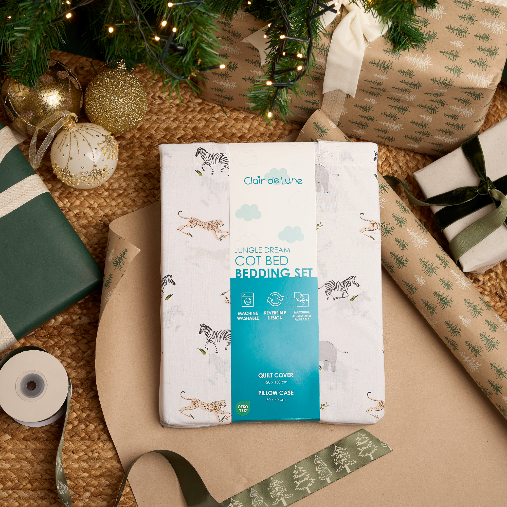 Clair de Lune Jungle Dream Cot Bedding Set