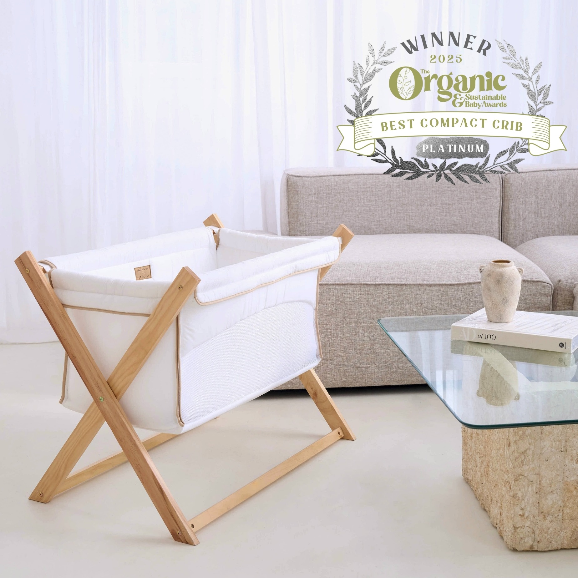 Clair de Lune Organic Folding Crib