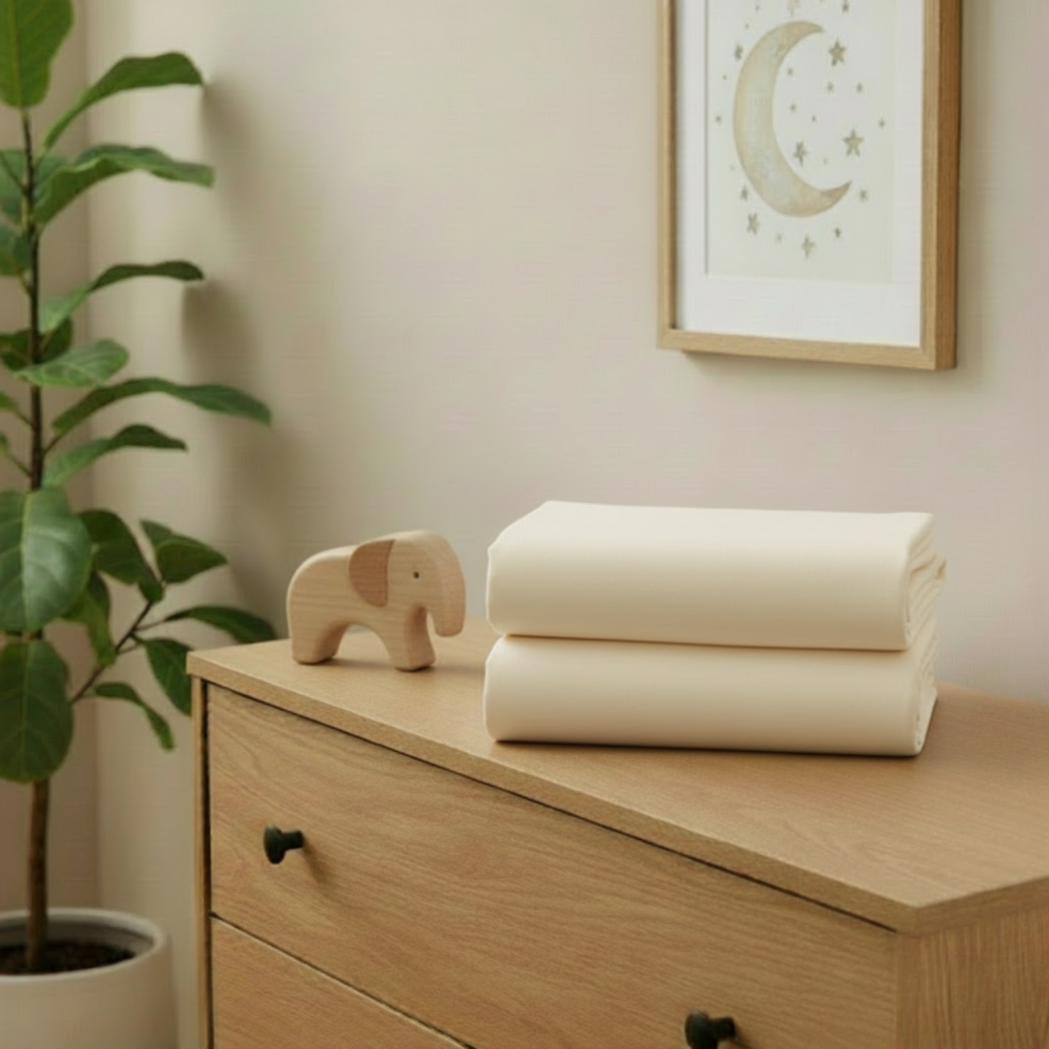 Clair de Lune 2 Pack Fitted Cotton Universal Moses Basket Sheets