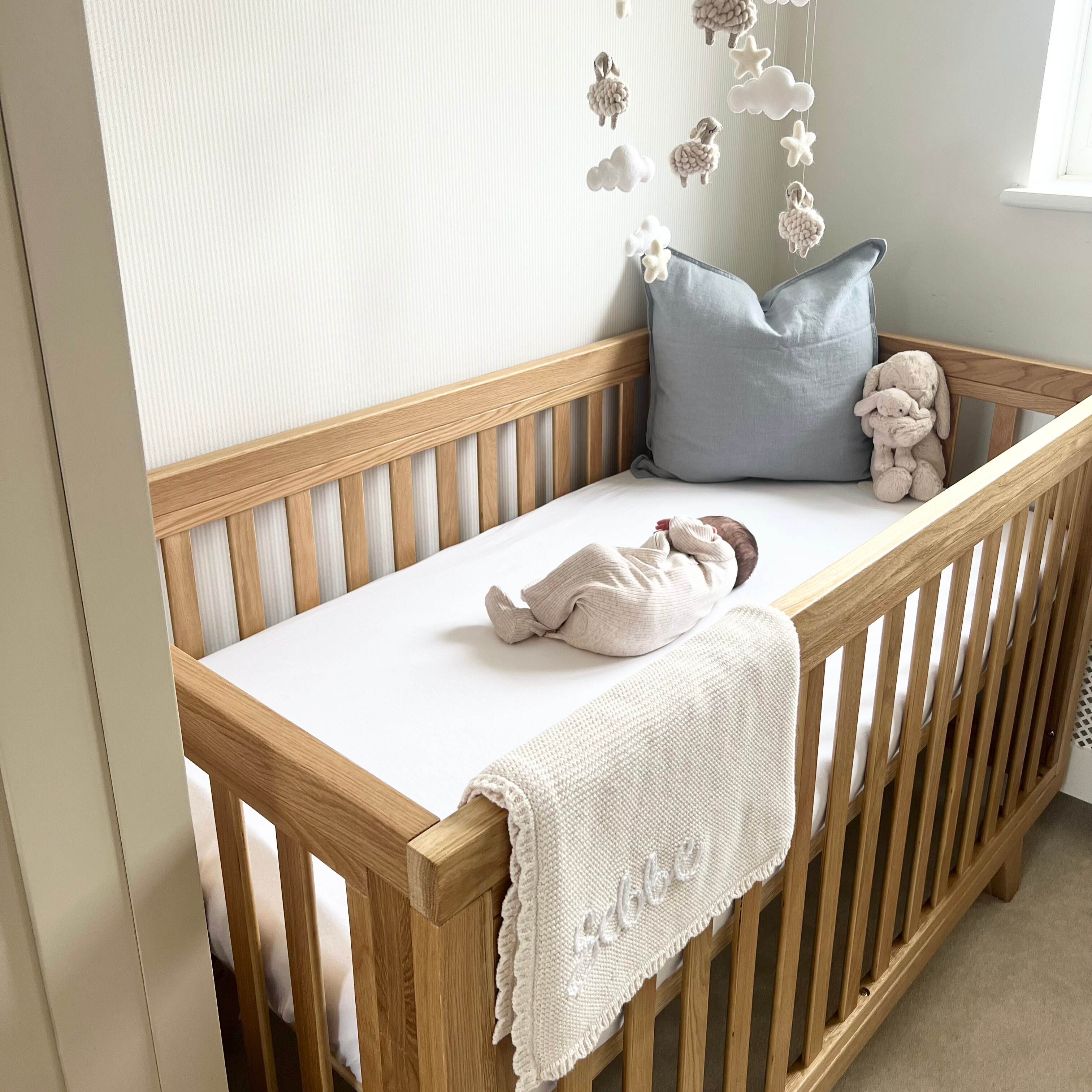 Clair de Lune Solid Oak Cot Bed