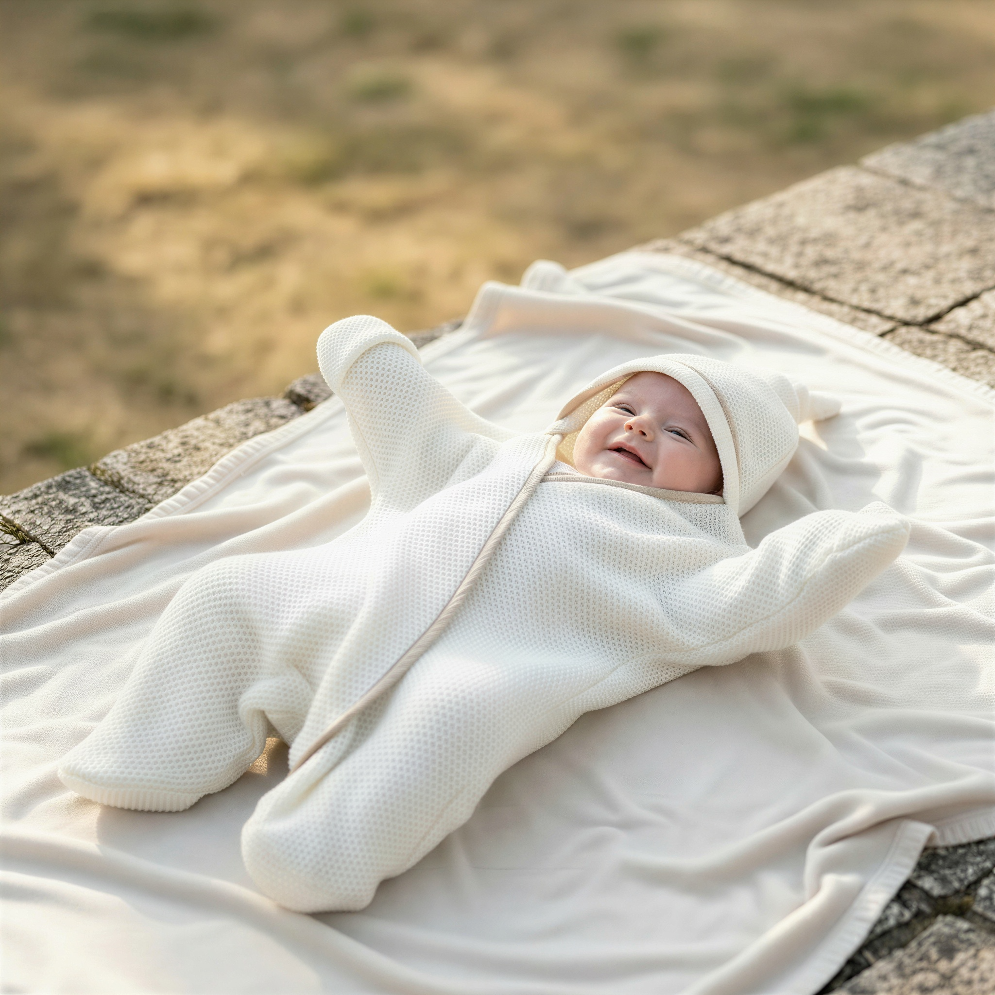 Sunny Day Organic Star Breathable Wrap - Clair de Lune UK