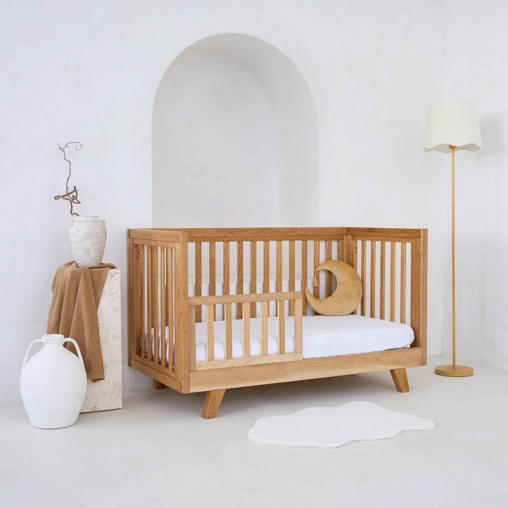 Clair de Lune Solid Oak Cot Bed