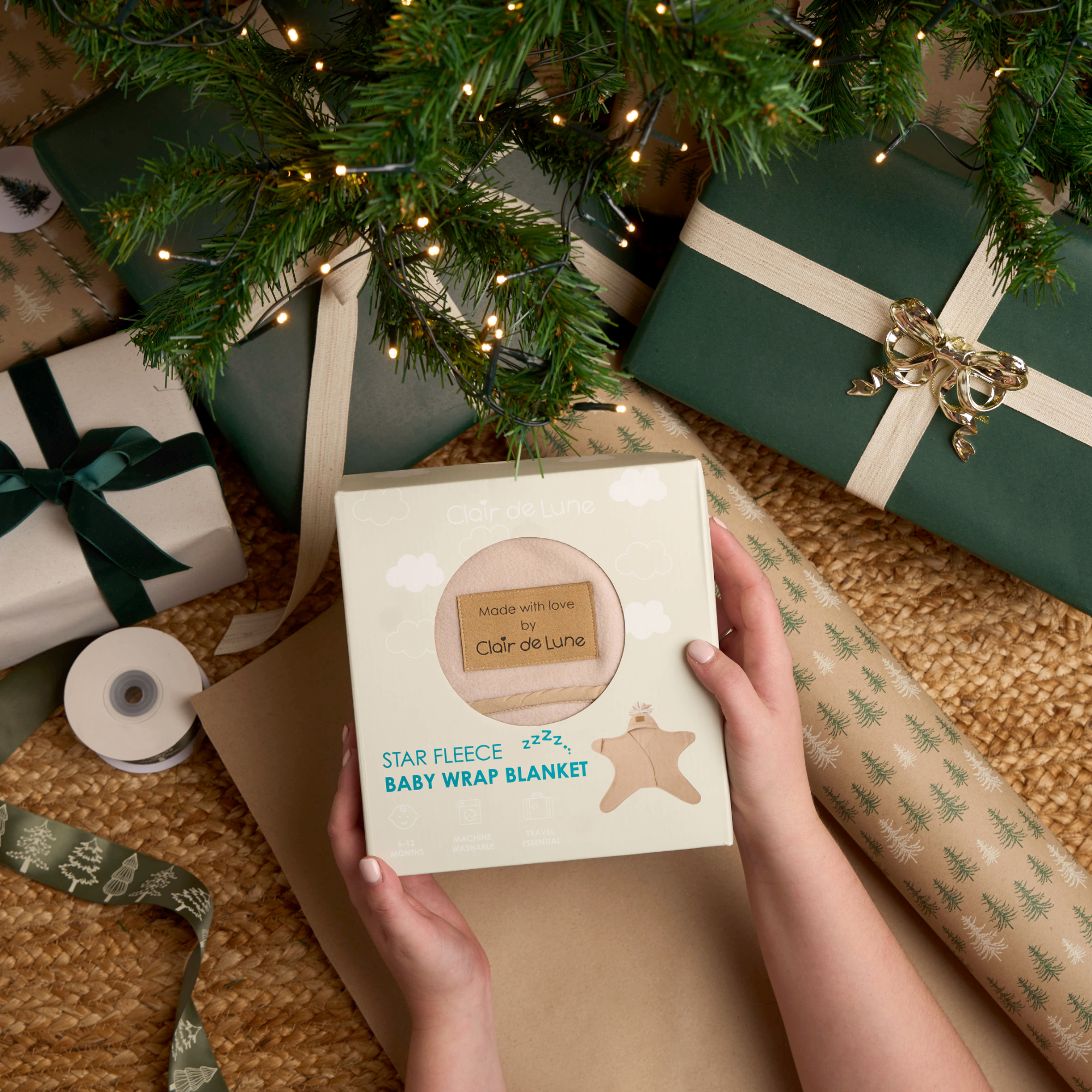 Star Fleece Baby Wrap Blanket