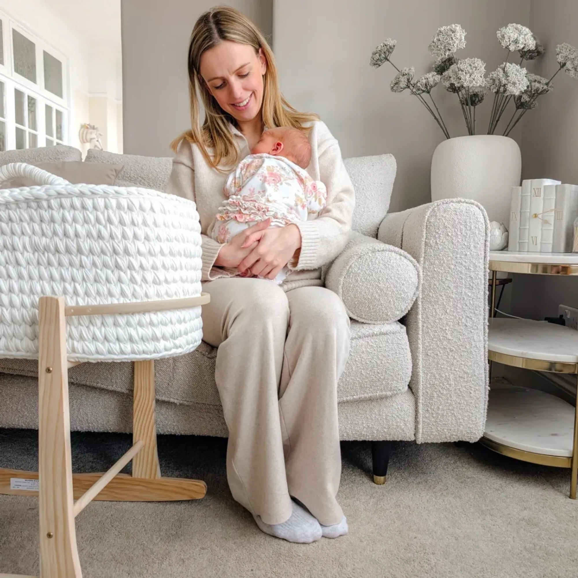 Clair de Lune Crochet Moses Basket