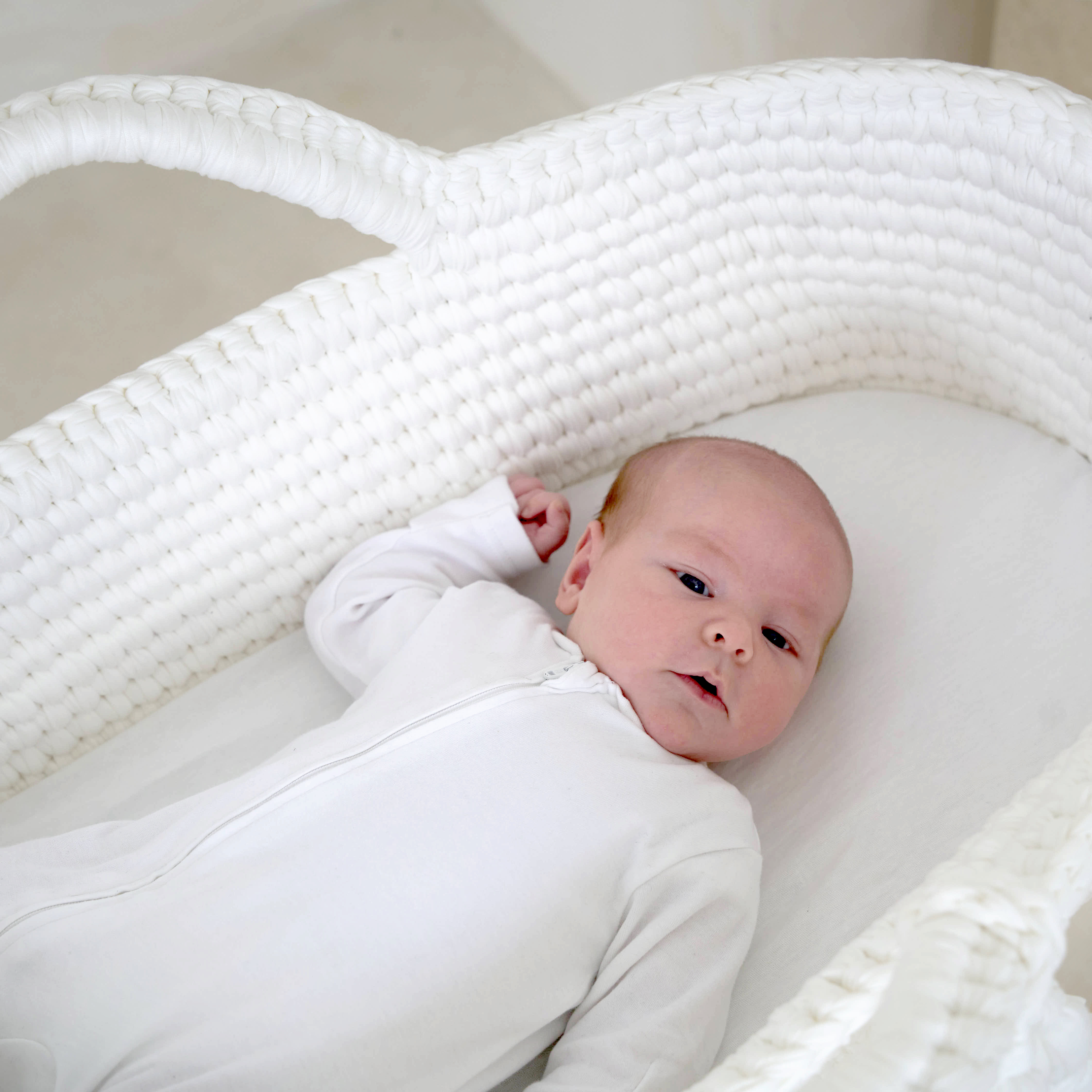 Clair de Lune Crochet Moses Basket With Stand Bundle