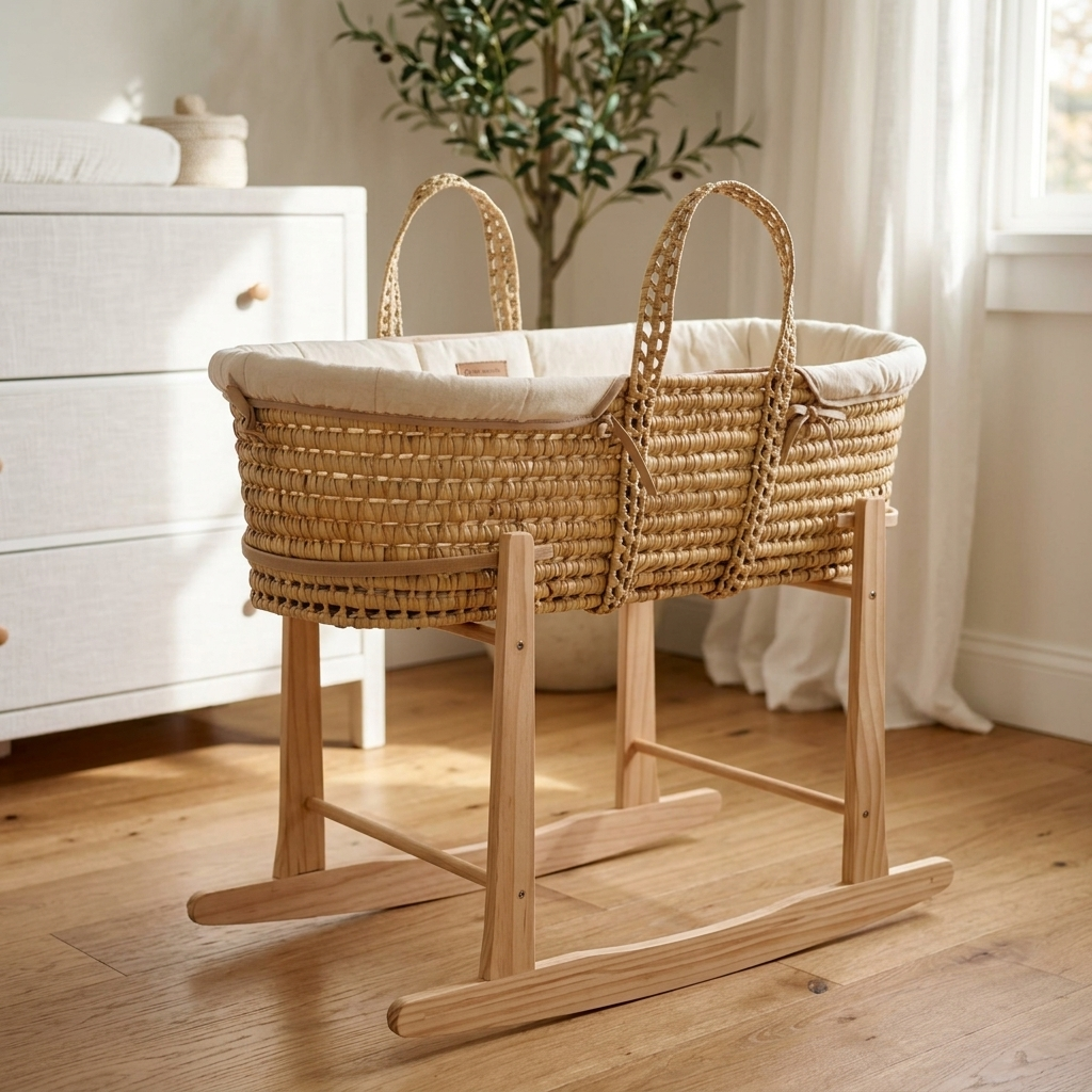 Organic Palm Moses Basket