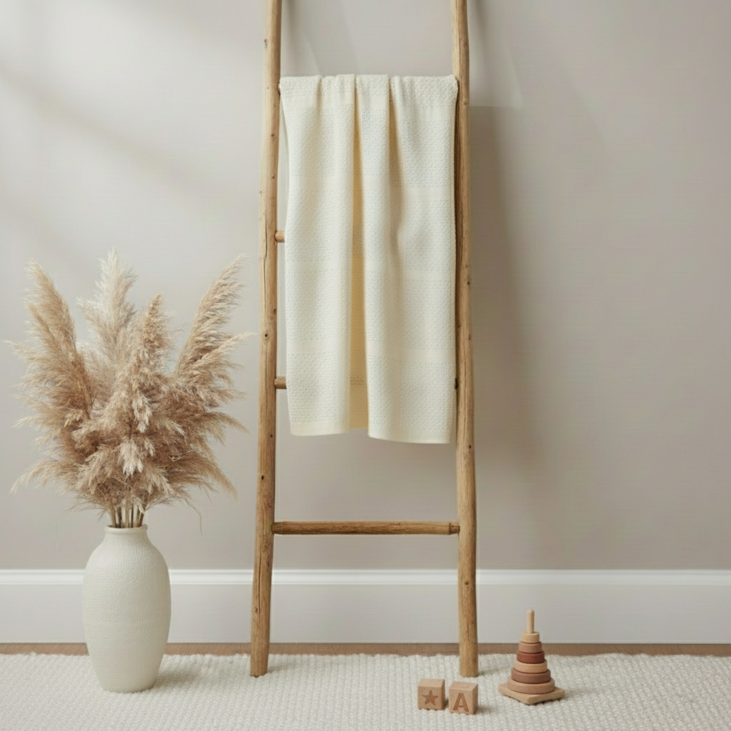 Clair de Lune Organic Cotton Cellular Blanket