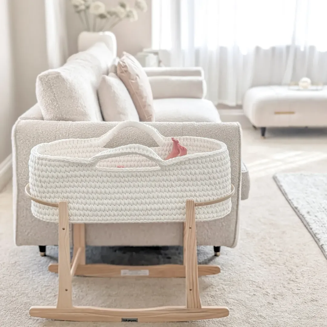 Clair de Lune Crochet Moses Basket
