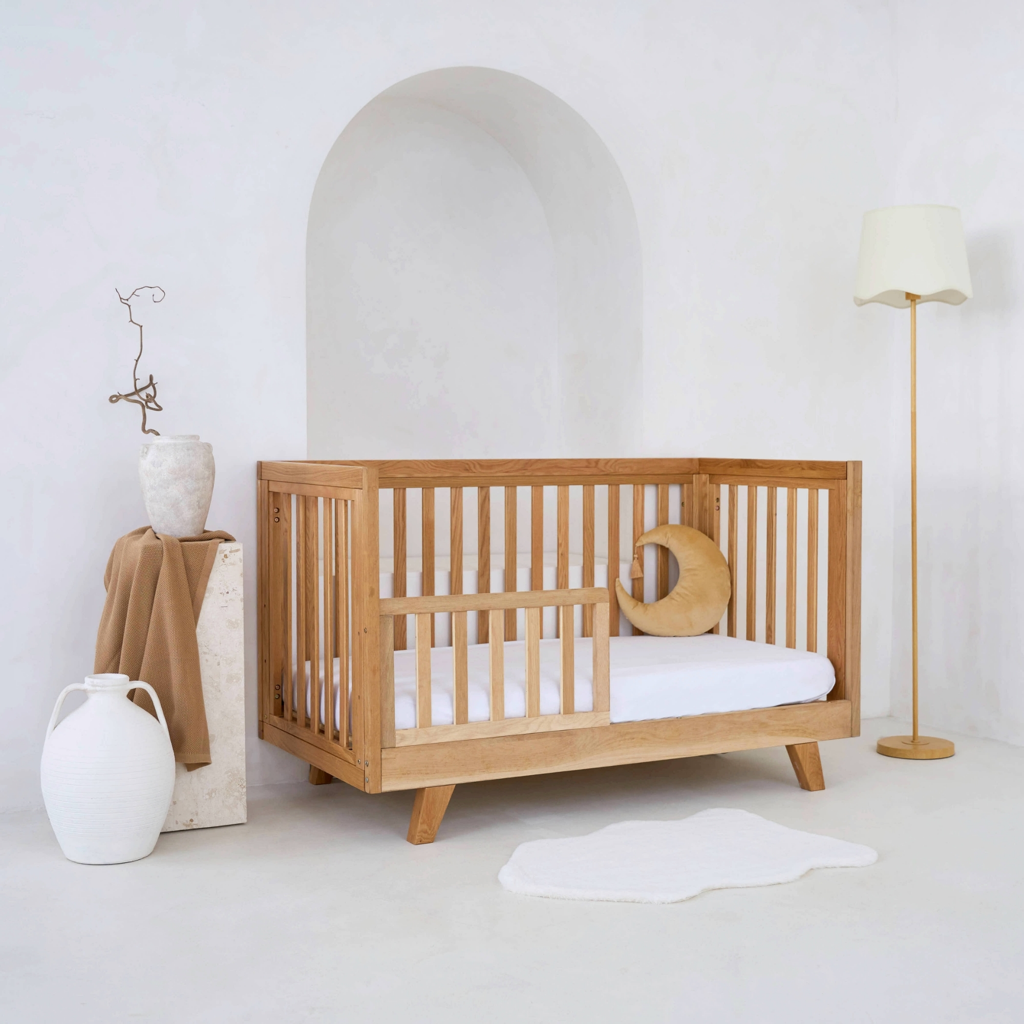 Clair de Lune Solid Oak Cot Bed