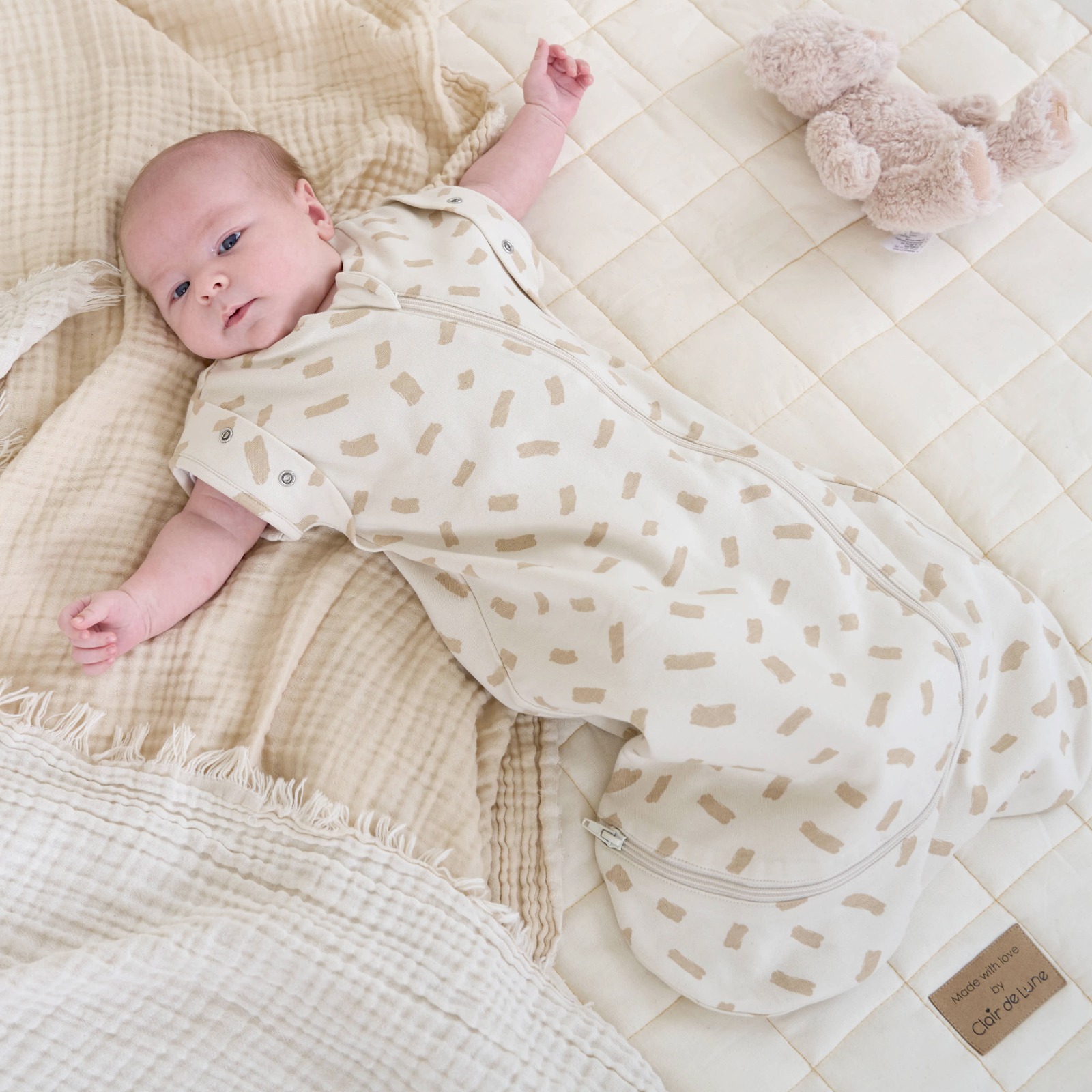 Clair de Lune Little Dreamers Luxury Organic Swaddle Bag (0-3 Months)