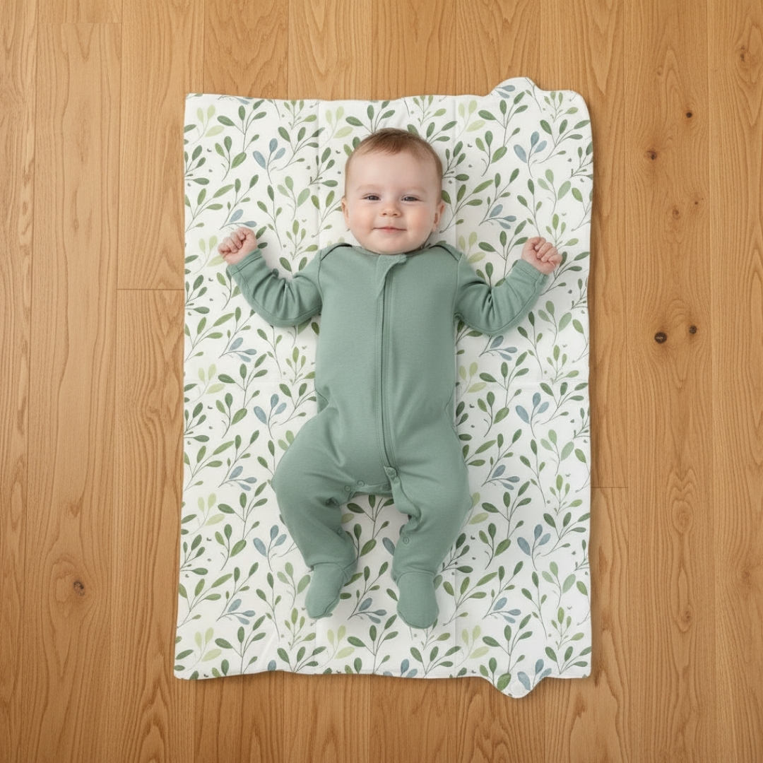 Clair de Lune Olive Foldable Travel Changing Mat