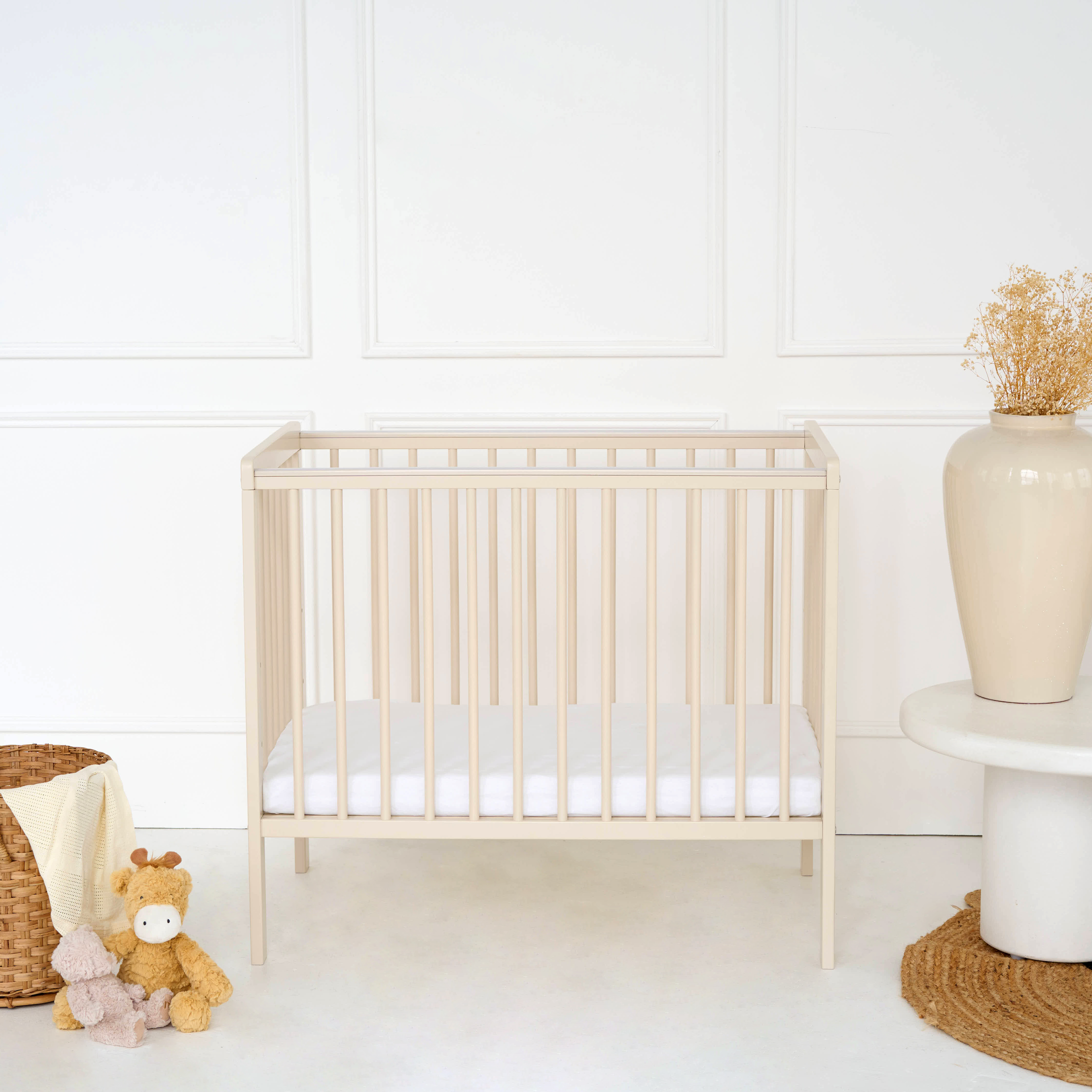 East Coast Space Saver Cot with Mattress Bundle - Clair de Lune UK