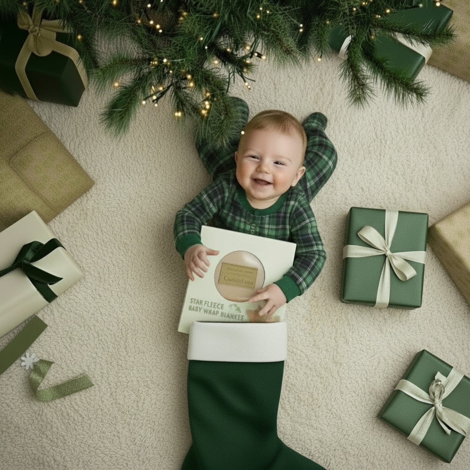 Clair de Lune Star Fleece Baby Wrap Blanket