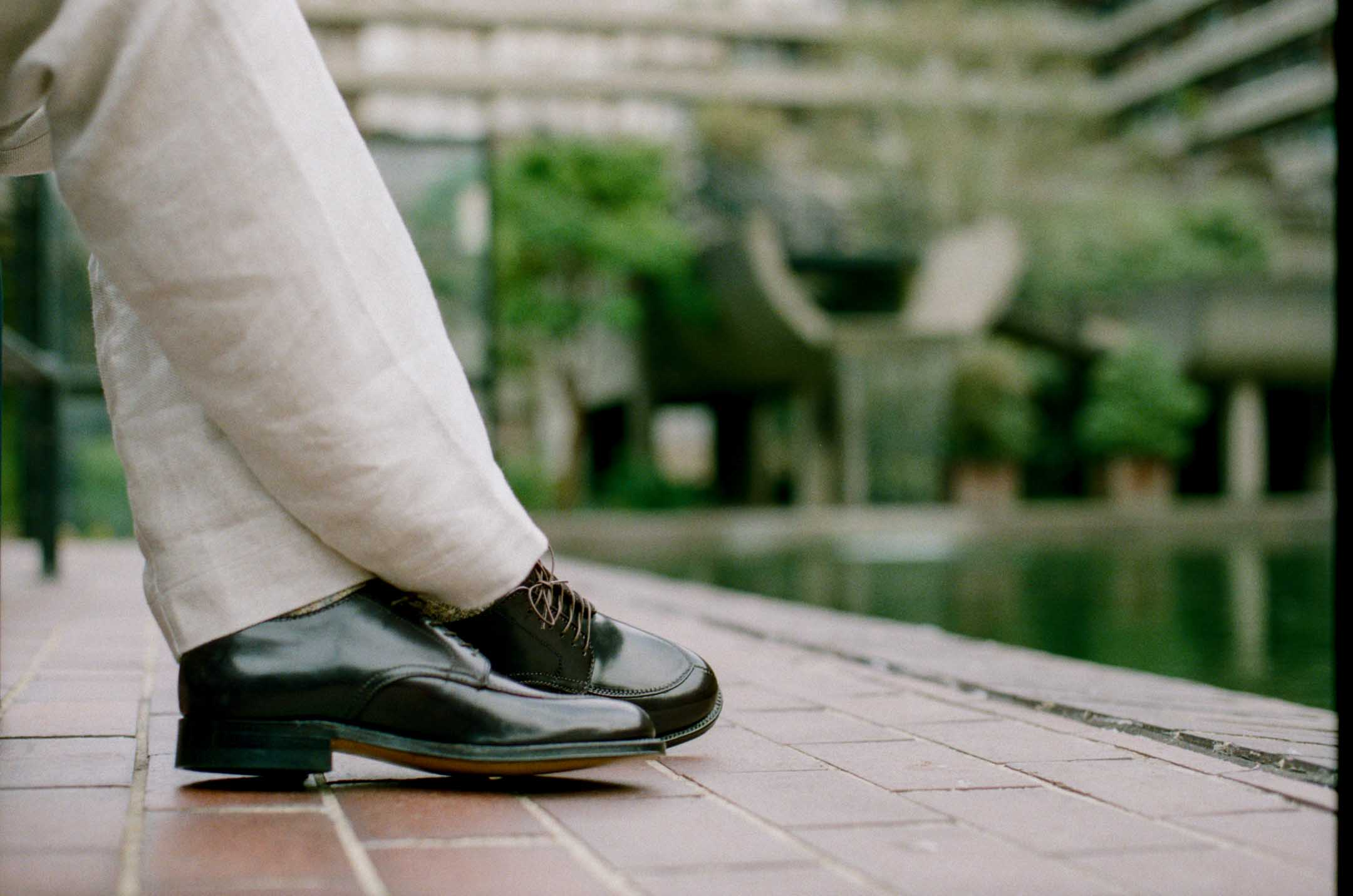 Alden x Clutch Cafe V-Tip Blucher Colour #8 Cordovan A0607