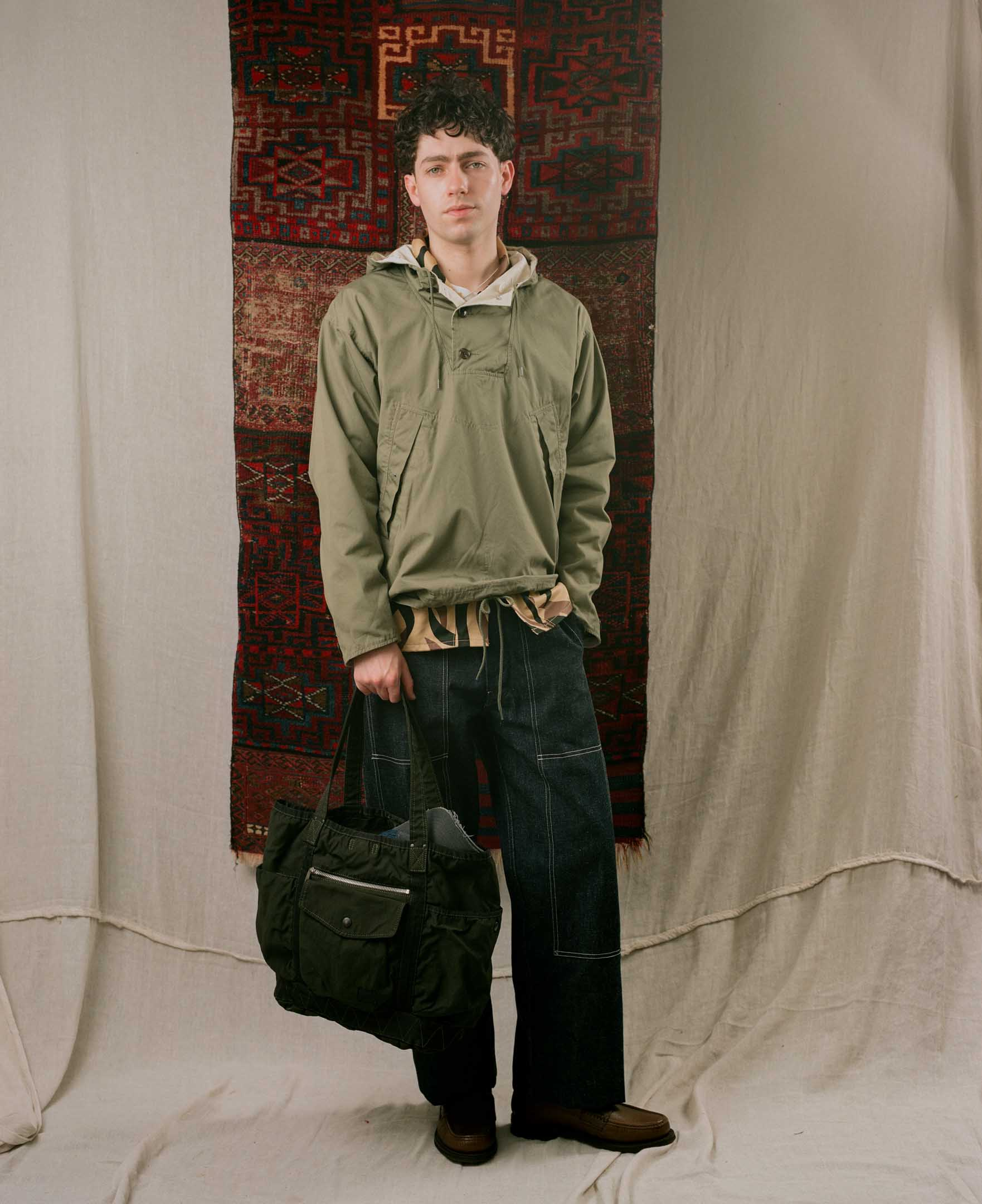 Pherrow's PM42-Short Reversible Smock Olive/White