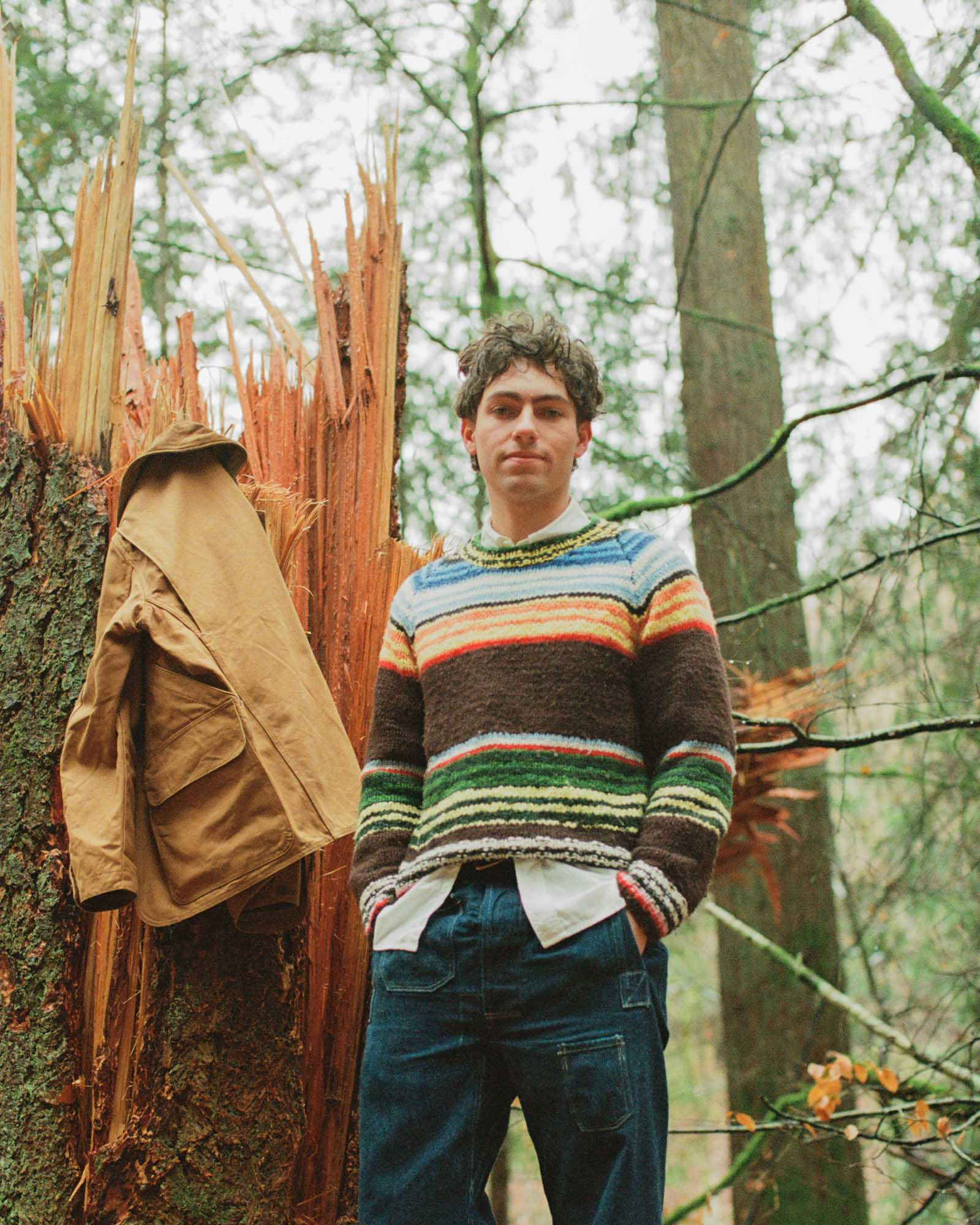 Chamula Serape Pullover Sweater Chocolate