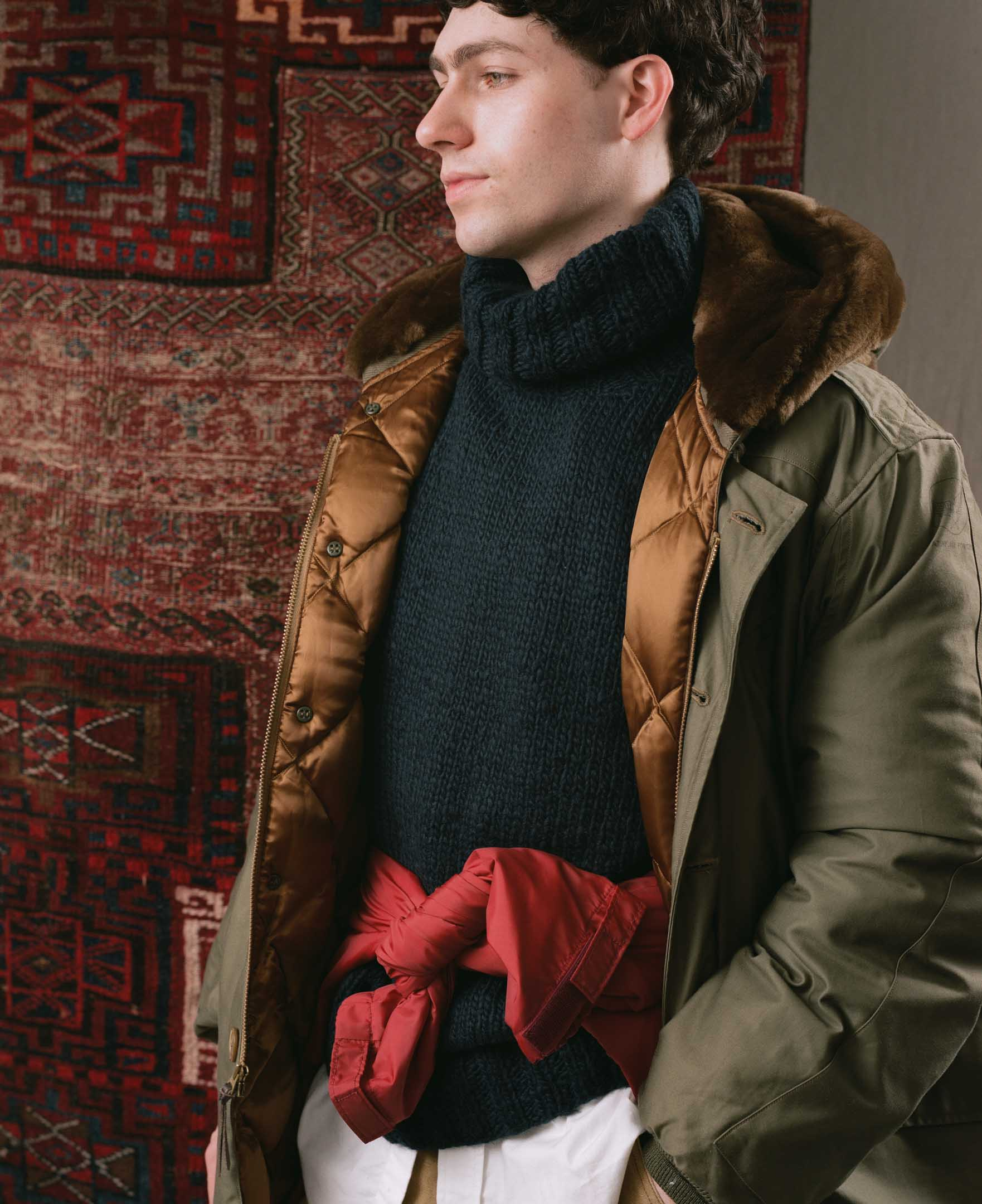 Chamula Turtleneck Pullover Navy