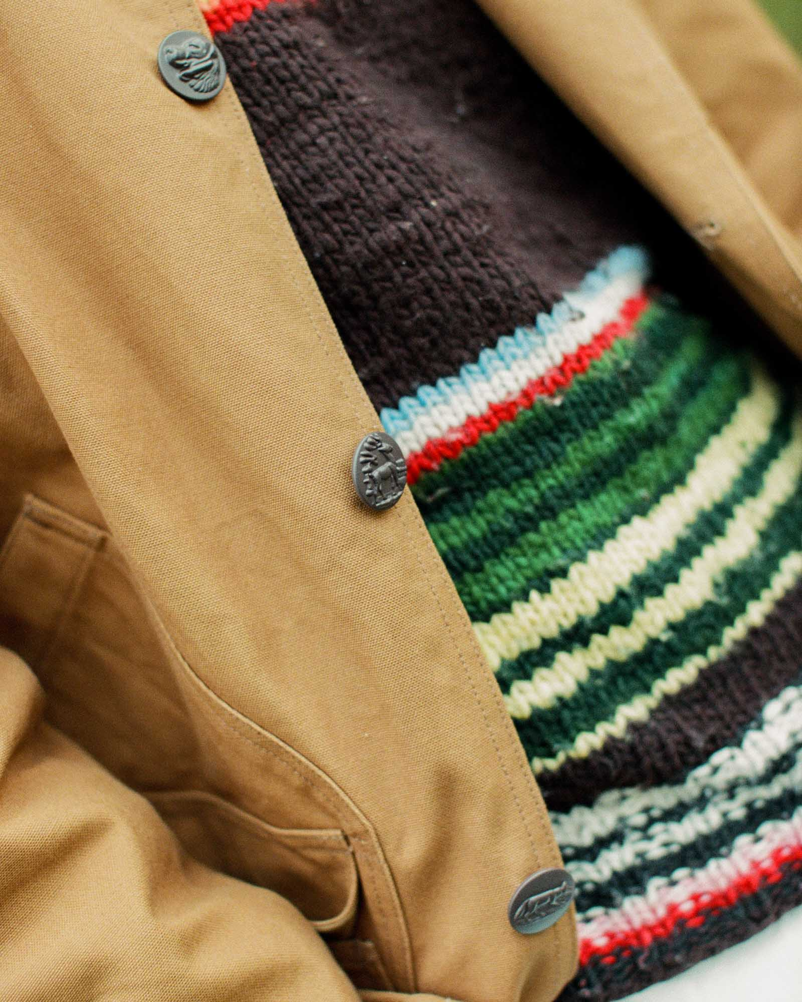 Chamula Serape Pullover Sweater Chocolate