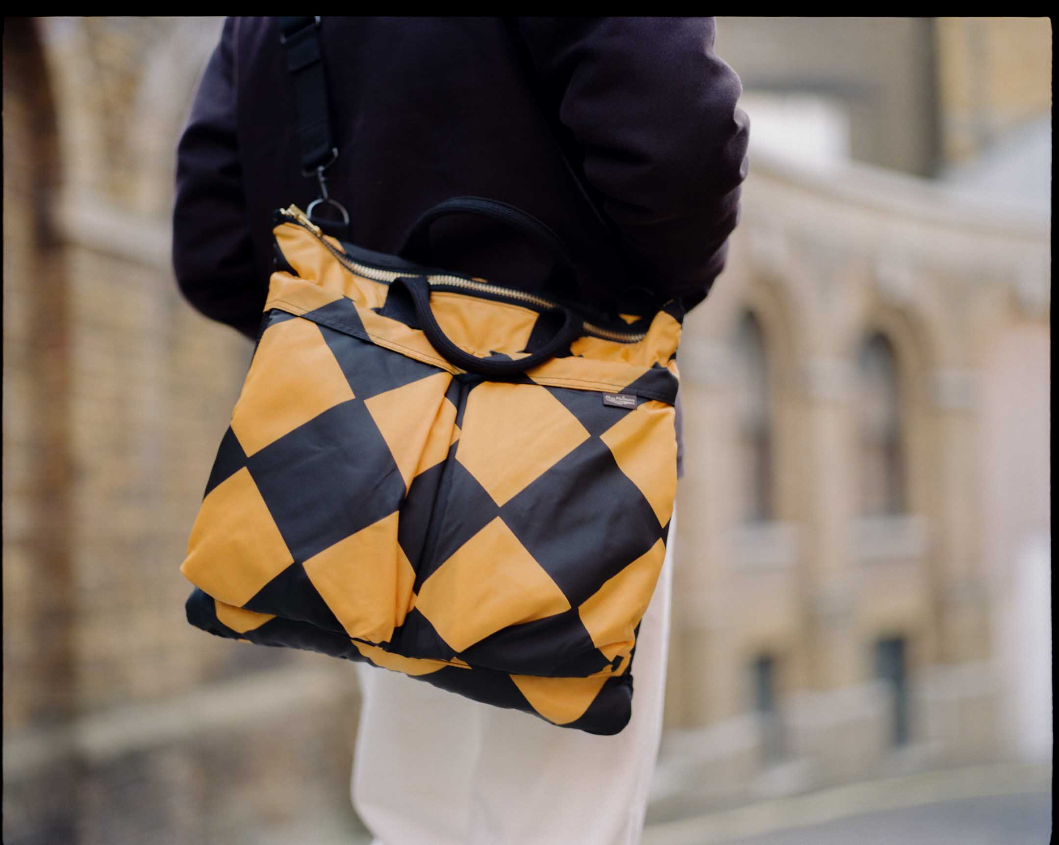 Buzz Rickson's Line Crewman Helmet Bag Orange x Black