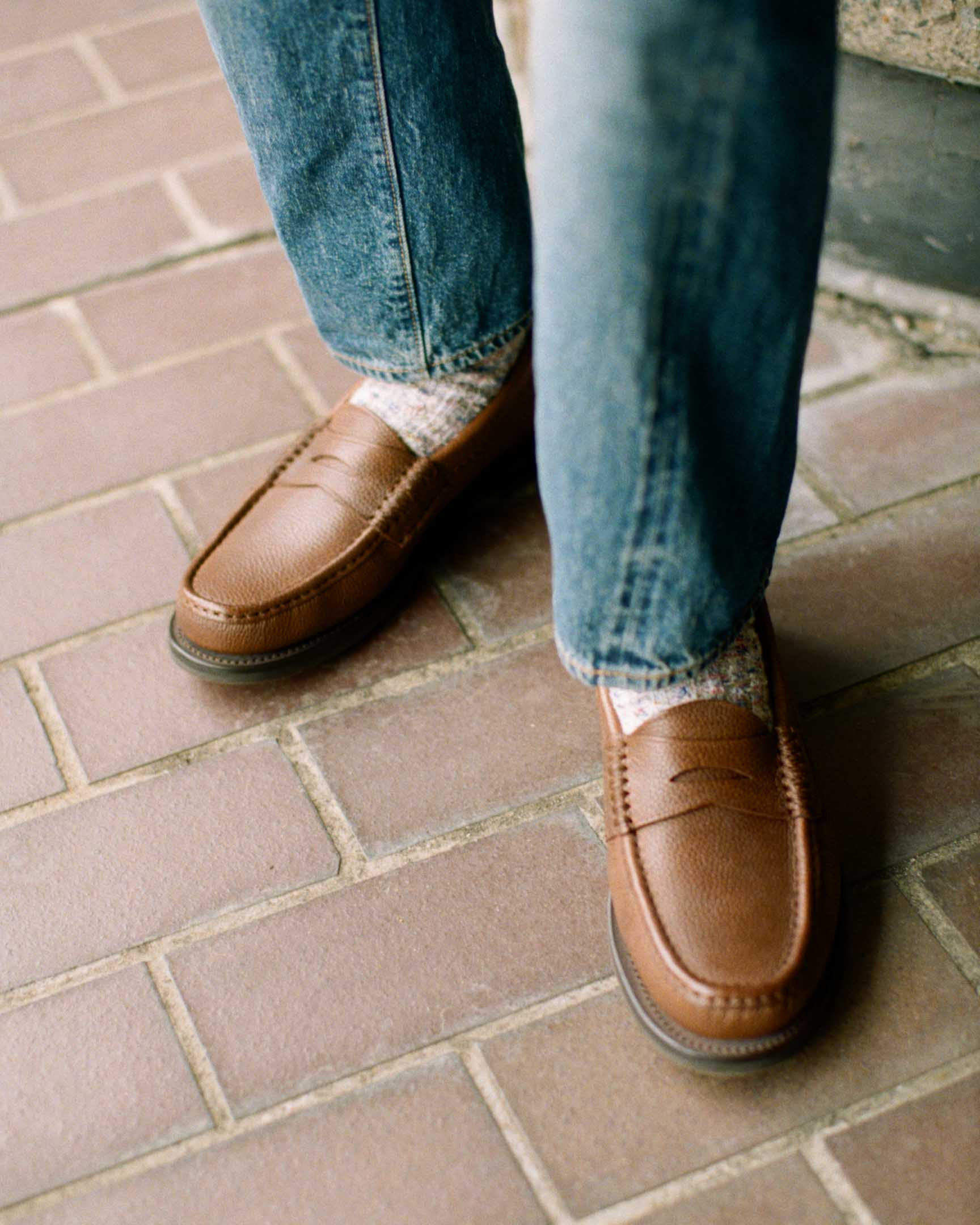 Yuketen Rob's Loafer w/Vibram Tuscany T Pale Brown