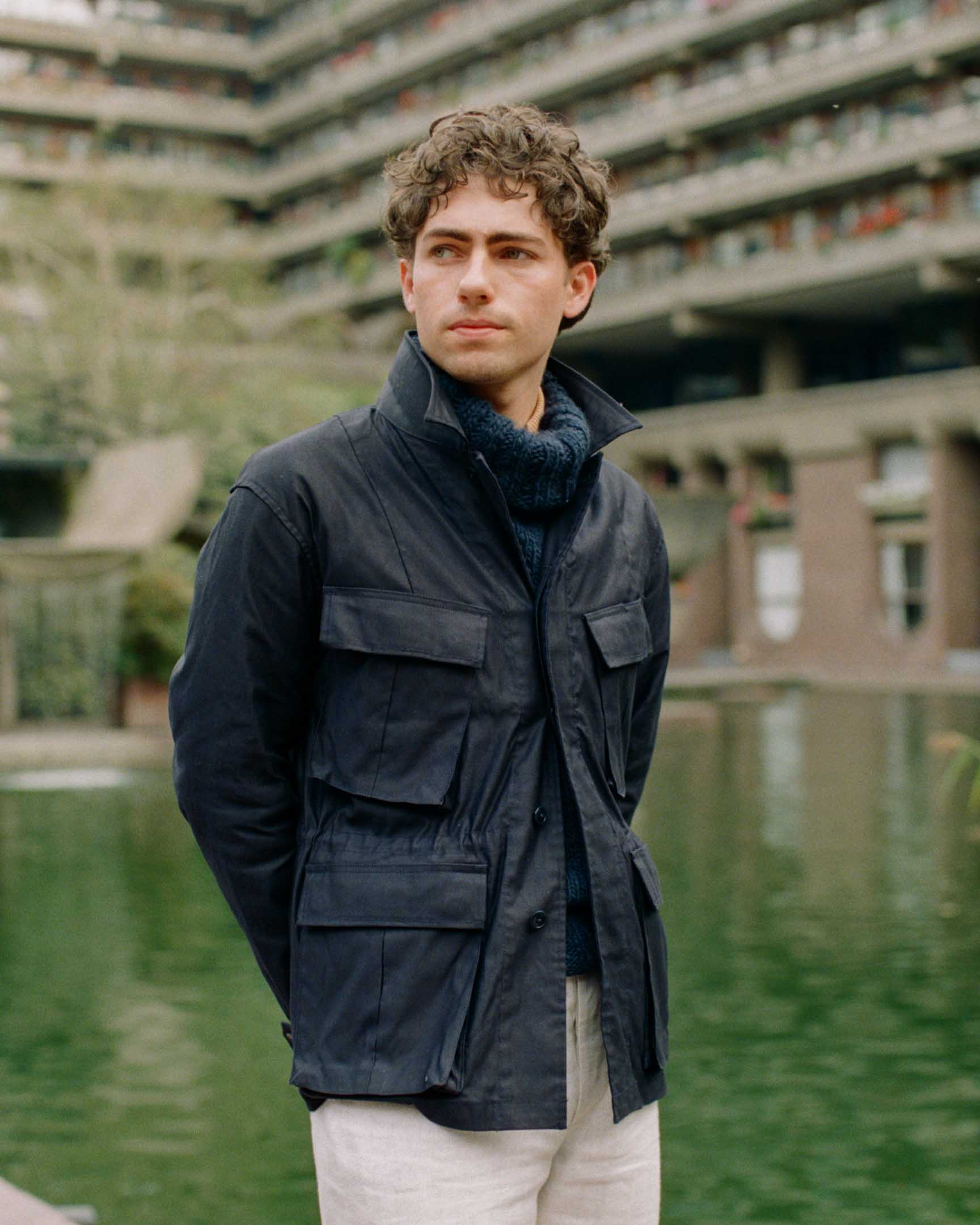 Soundman Albany Fatigue Jacket Dark Navy