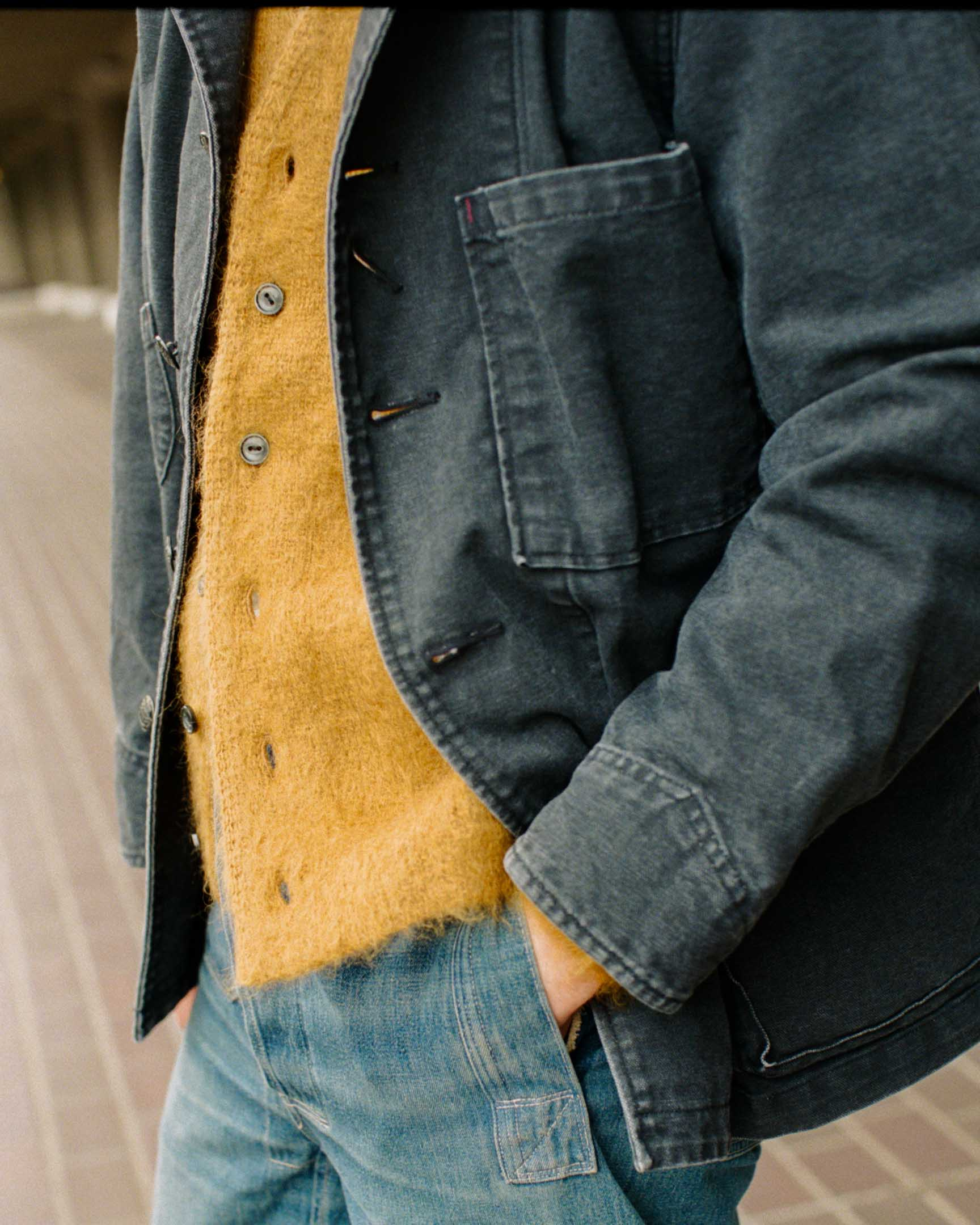 Home / Collections / The Real McCoy's / The Real McCoy's Joe McCoy Mohair Cardigan Mustard The Real McCoy's Joe McCoy Mohair Cardigan Mustard