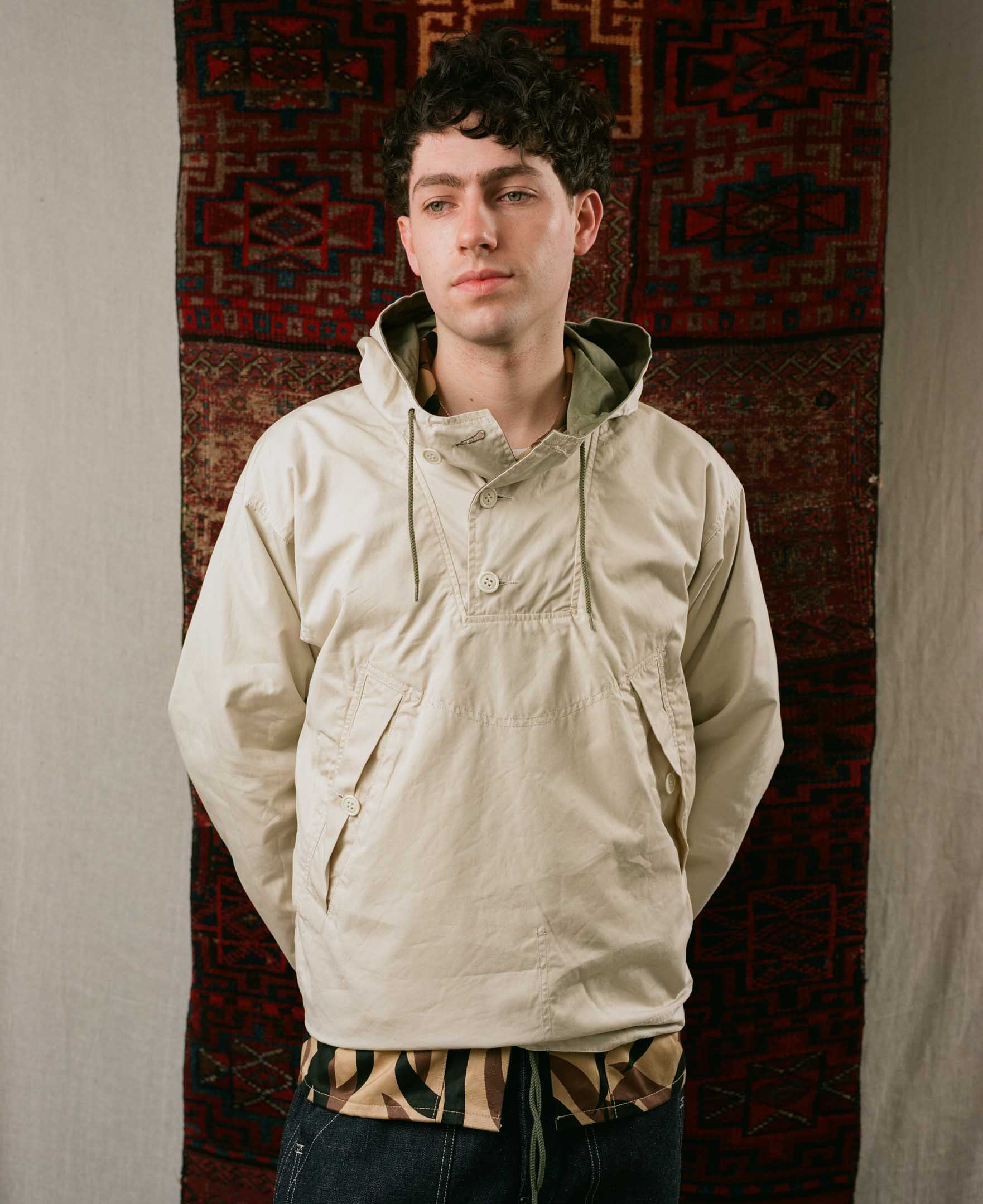 Pherrow's PM42-Short Reversible Smock Olive/White