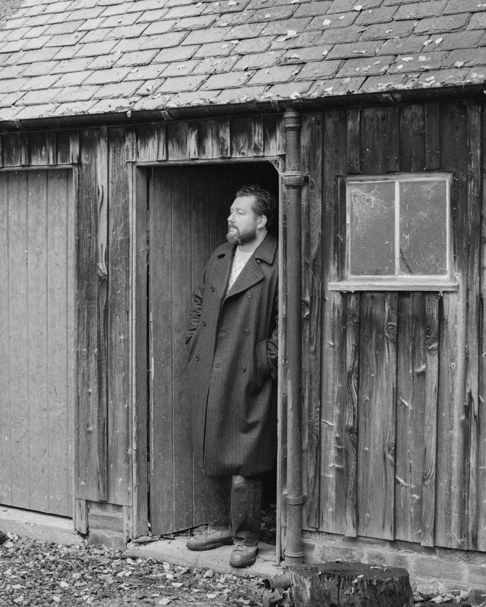 Coherence FouFou II Coat Tweed Jersey Chevron Brown