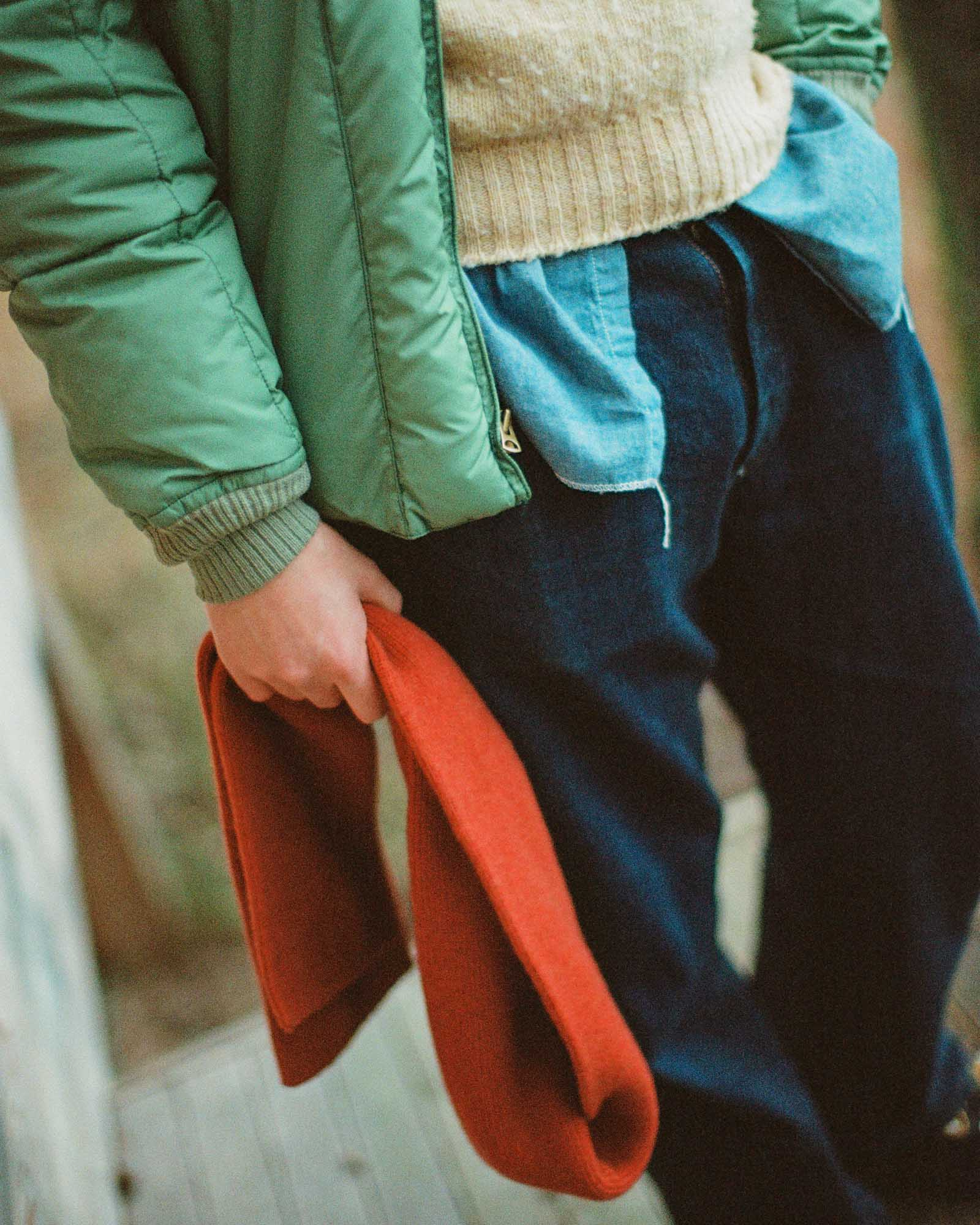 Rototo Merino Lambswool Scarf Brick