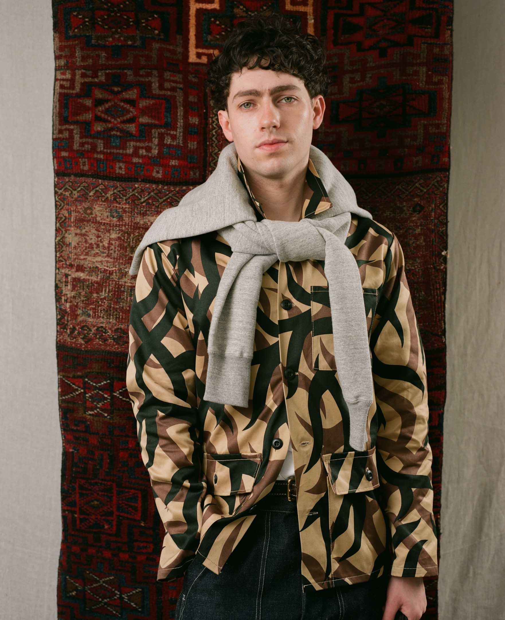 The Real McCoy's Tribal Camouflage Combat Jacket Beige