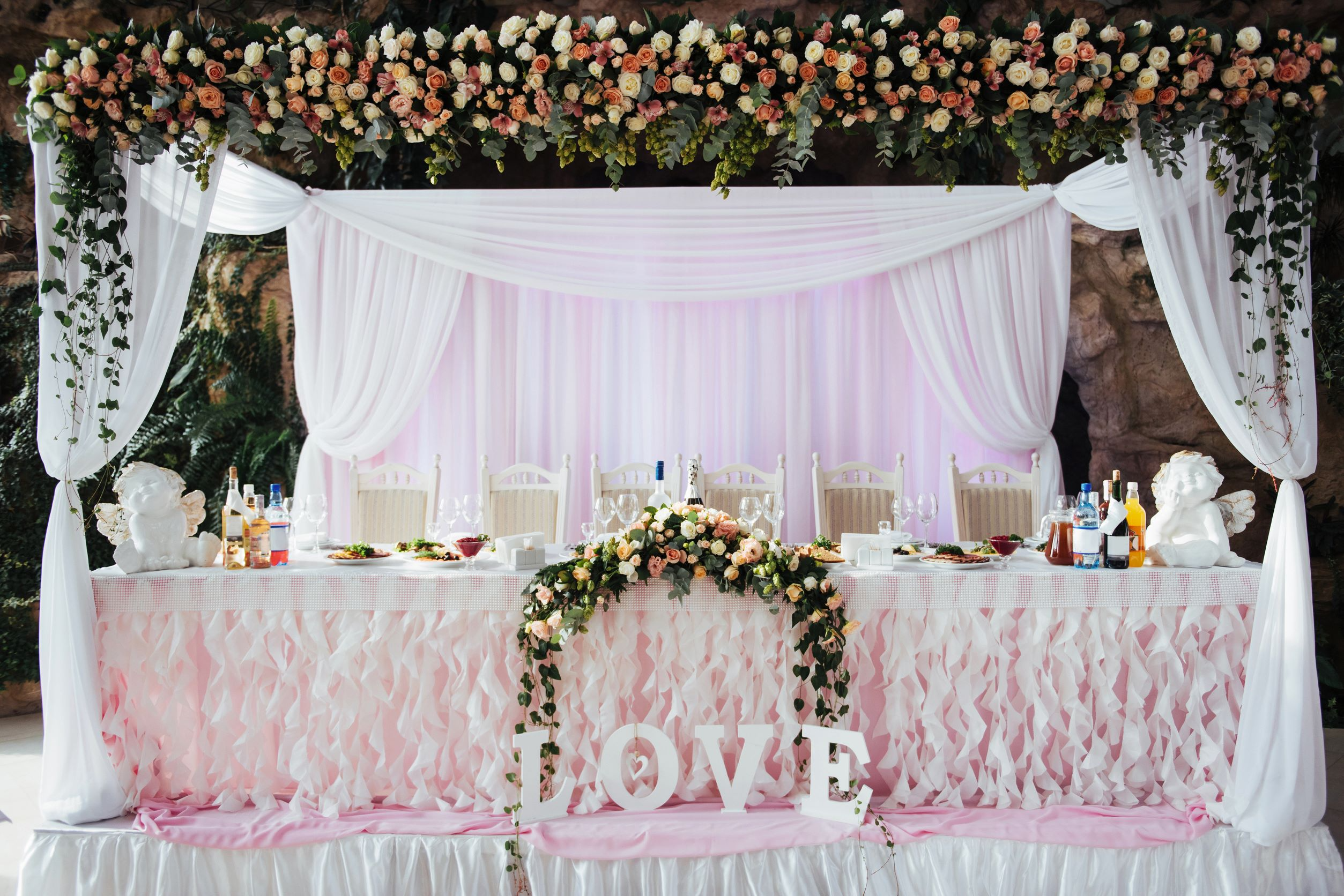 Rectangle sweetheart table